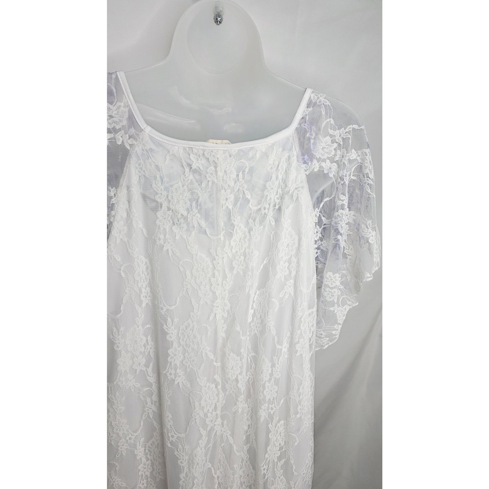 Other Womens 2X Sheer Lace Tunic Top Boho Fairycore Romantic Size XXL / US 16-18 / IT 52-54 - 10 Thumbnail