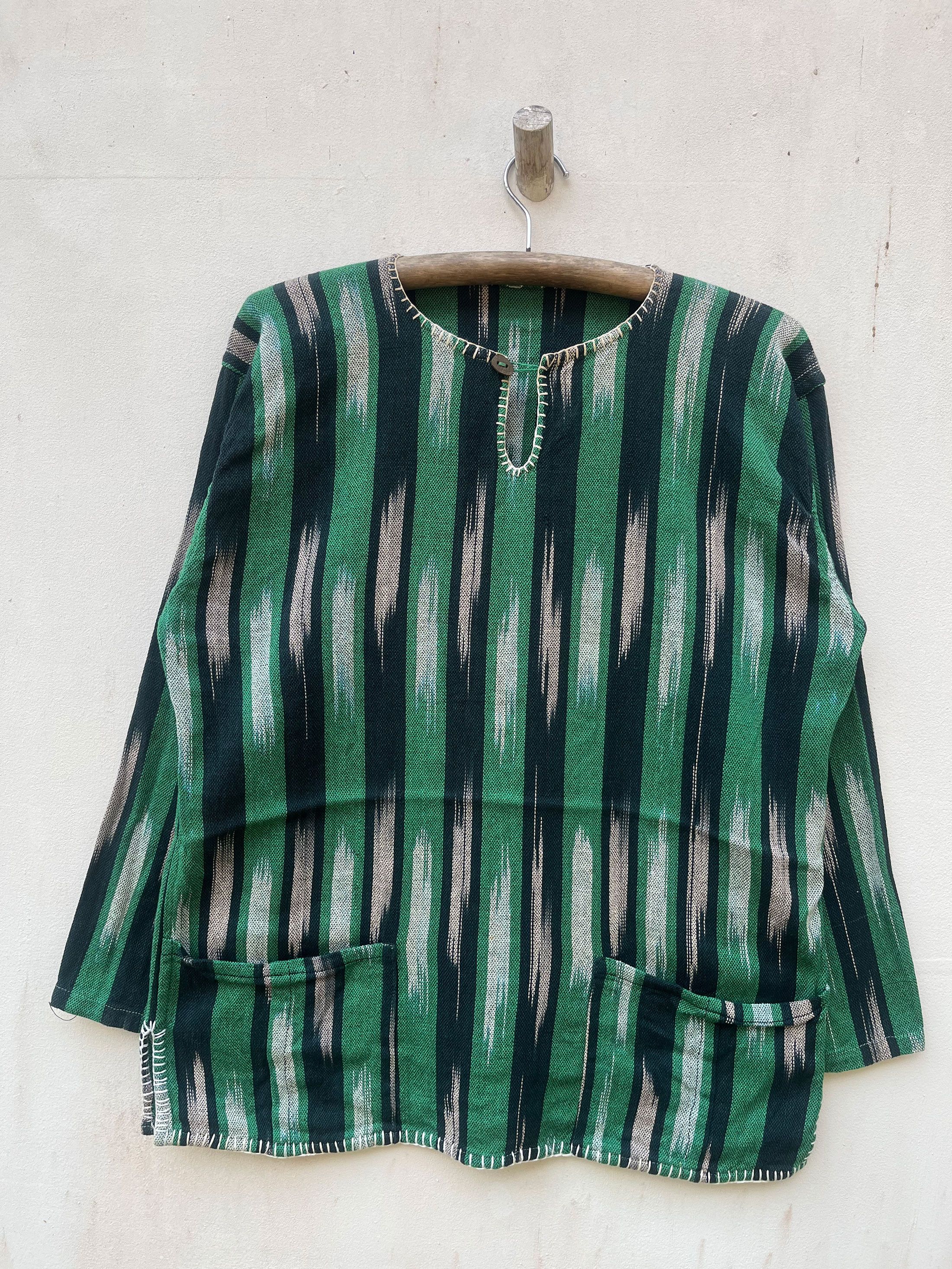 Handmade Heritage Traditional Knitted Crocheted American Native Tunic Size US L / EU 52-54 / 3 - 1 Thumbnail