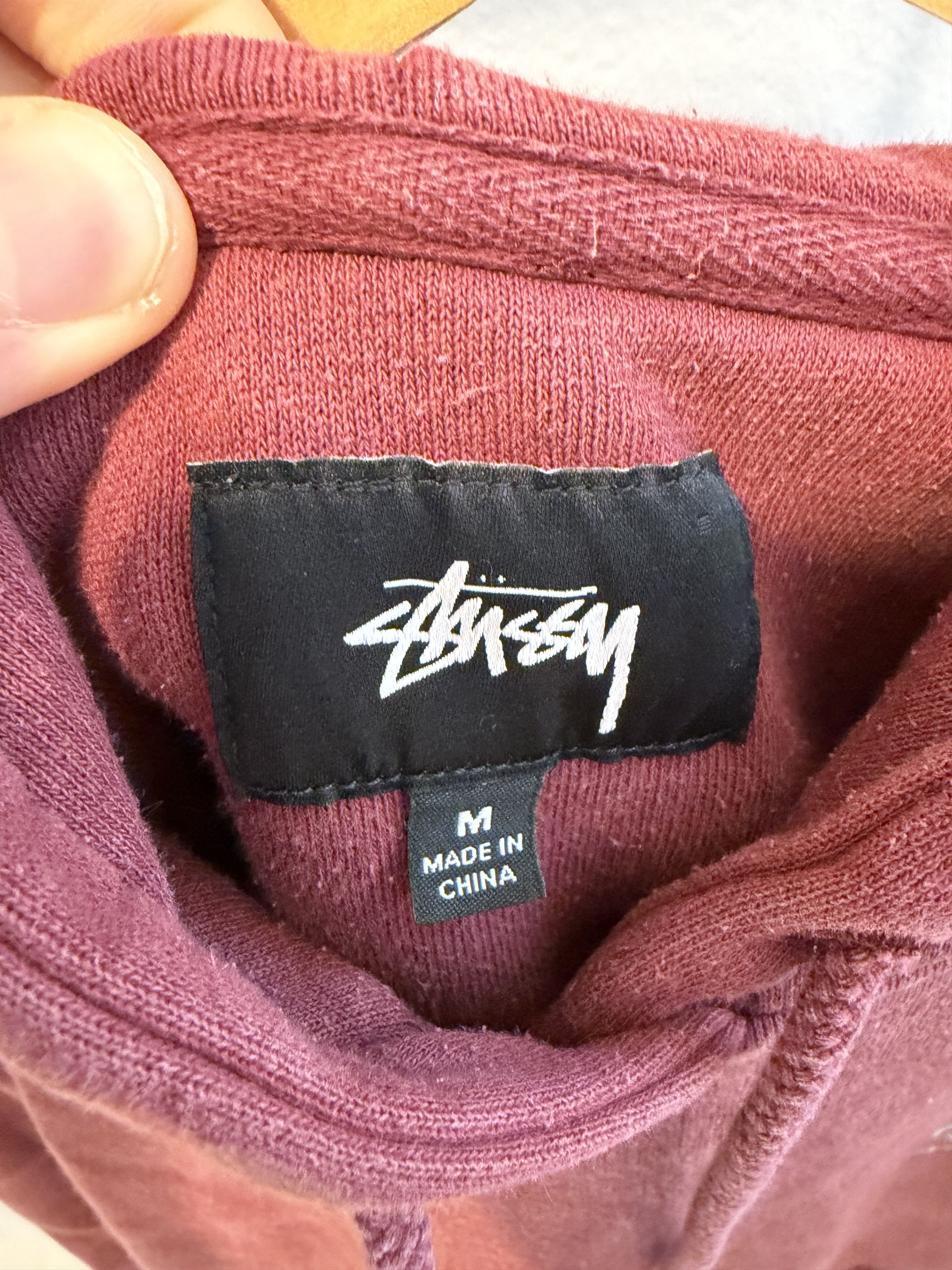 Stussy Stüssy Burgundy Logo Hoodie Size US M / EU 48-50 / 2 - 5 Thumbnail