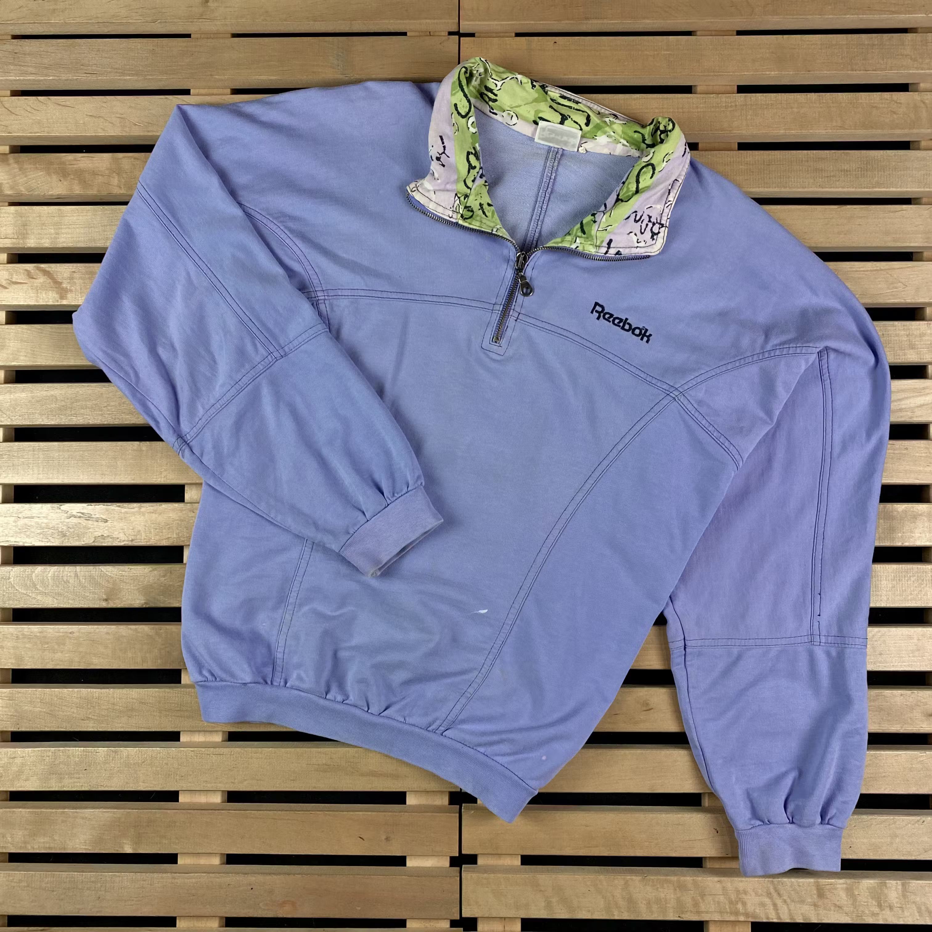 Reebok × Vintage Men’s Sweatshirt 1/3 Zip Reebok Vintage Size L Size US L / EU 52-54 / 3 - 1 Thumbnail