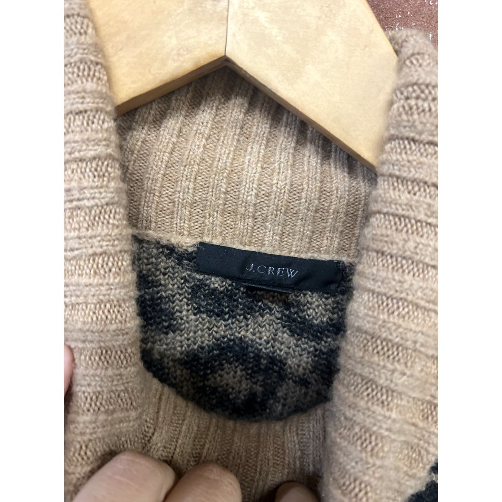 J.Crew J.Crew Animal Print Alpaca Blend Turtleneck Sweater S Women Pullover Brown 26” 23” Hem Asymmetrical Size S / US 4 / IT 40 - 2 Thumbnail