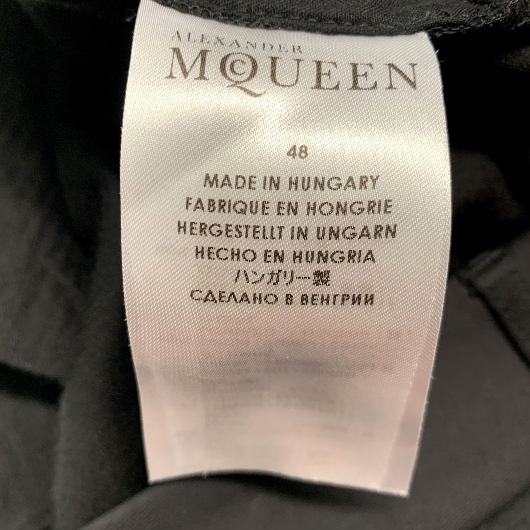Alexander McQueen ALEXANDER MCQUEEN Size 32 Black Cotton Cashmere Zip Fly Dress Pants Size US 32 / EU 48 - 7 Thumbnail