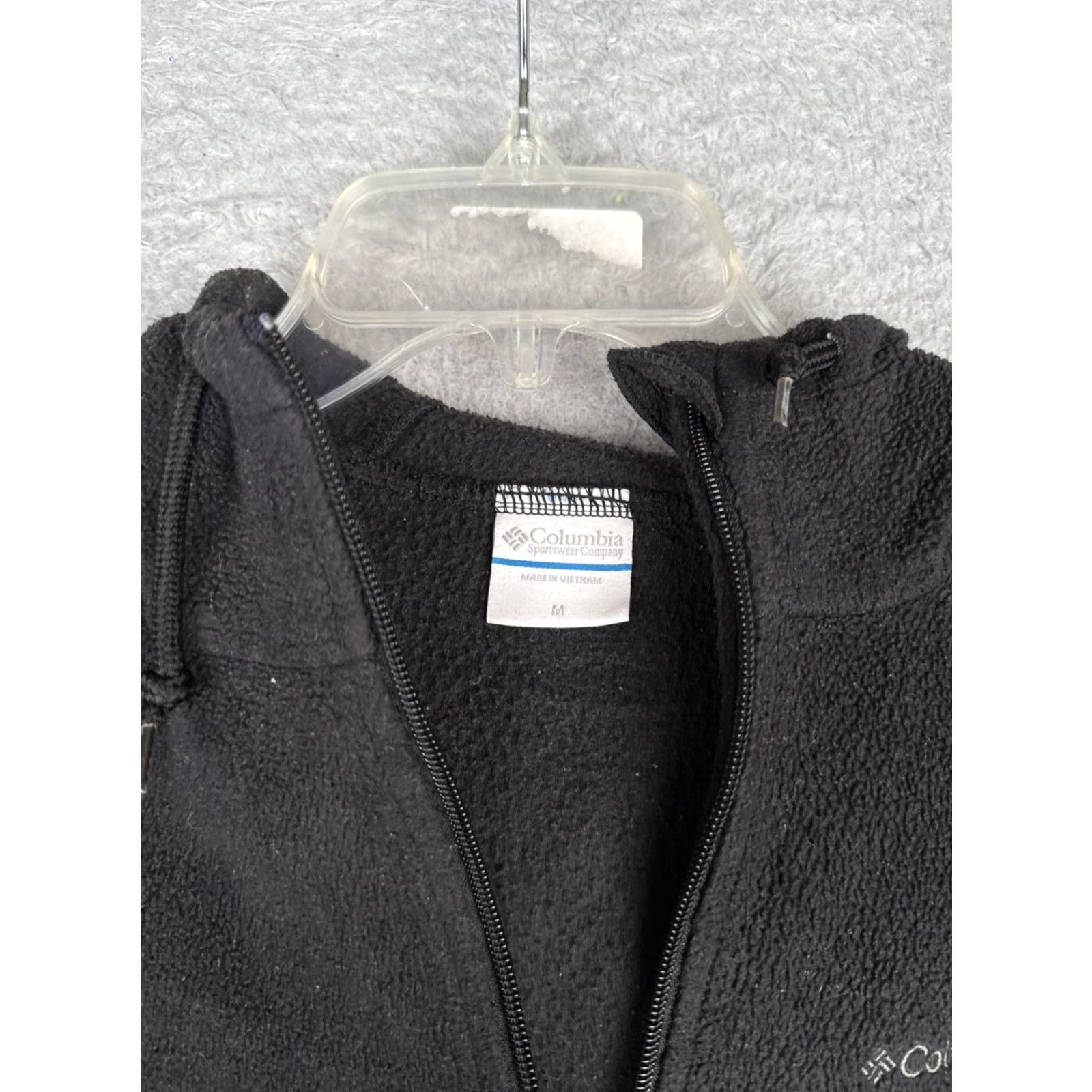 Vintage Columbia Jacket Womens Medium Black Fleece Hooded Full Zip Outdoor Hiking Hike Size M / US 6-8 / IT 42-44 - 7 Thumbnail