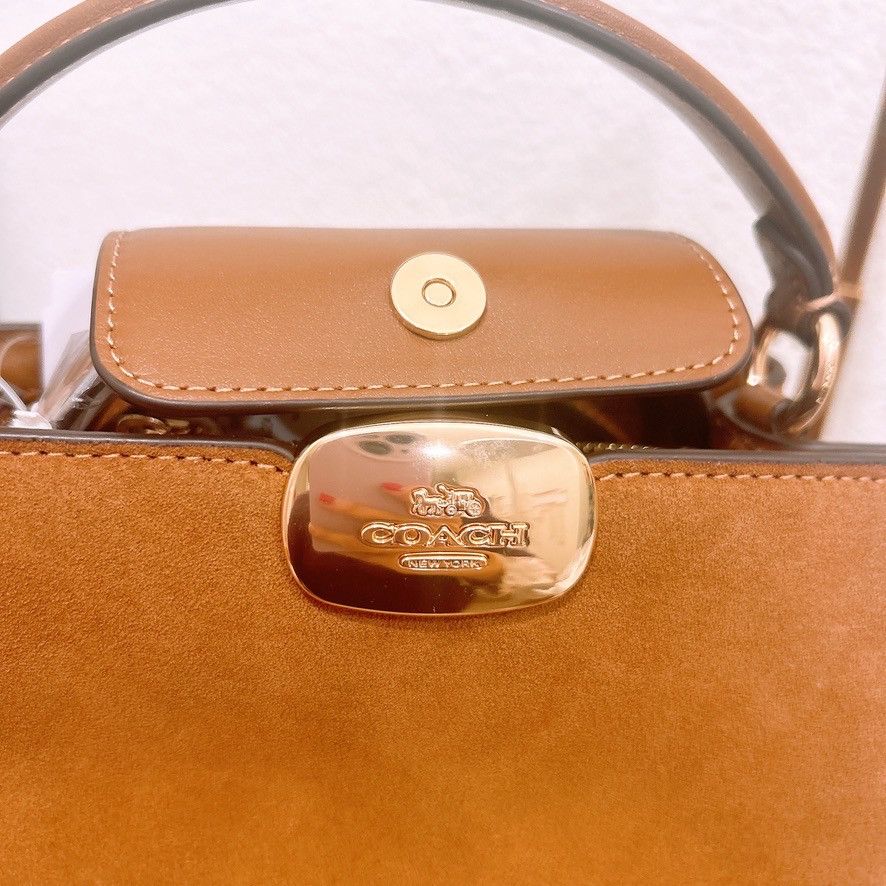 Coach NWT Coach Eliza Mini Carryall Bag In Suede CW181 Size ONE SIZE - 8 Thumbnail