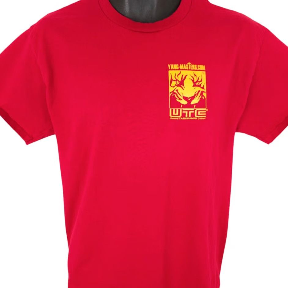 Hanes Hanes Taekwondo T Shirt Mens Size M Red Yang Masters Martial Arts Short Sleeve Crew Neck Sports Size US M / EU 48-50 / 2 - 2 Thumbnail