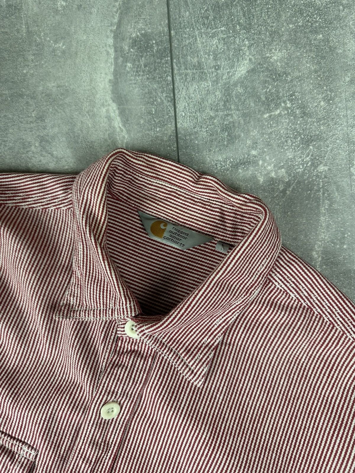 Carhartt Carhartt Long Sleeve Harbour Shirt White/Red Size US L / EU 52-54 / 3 - 9 Thumbnail