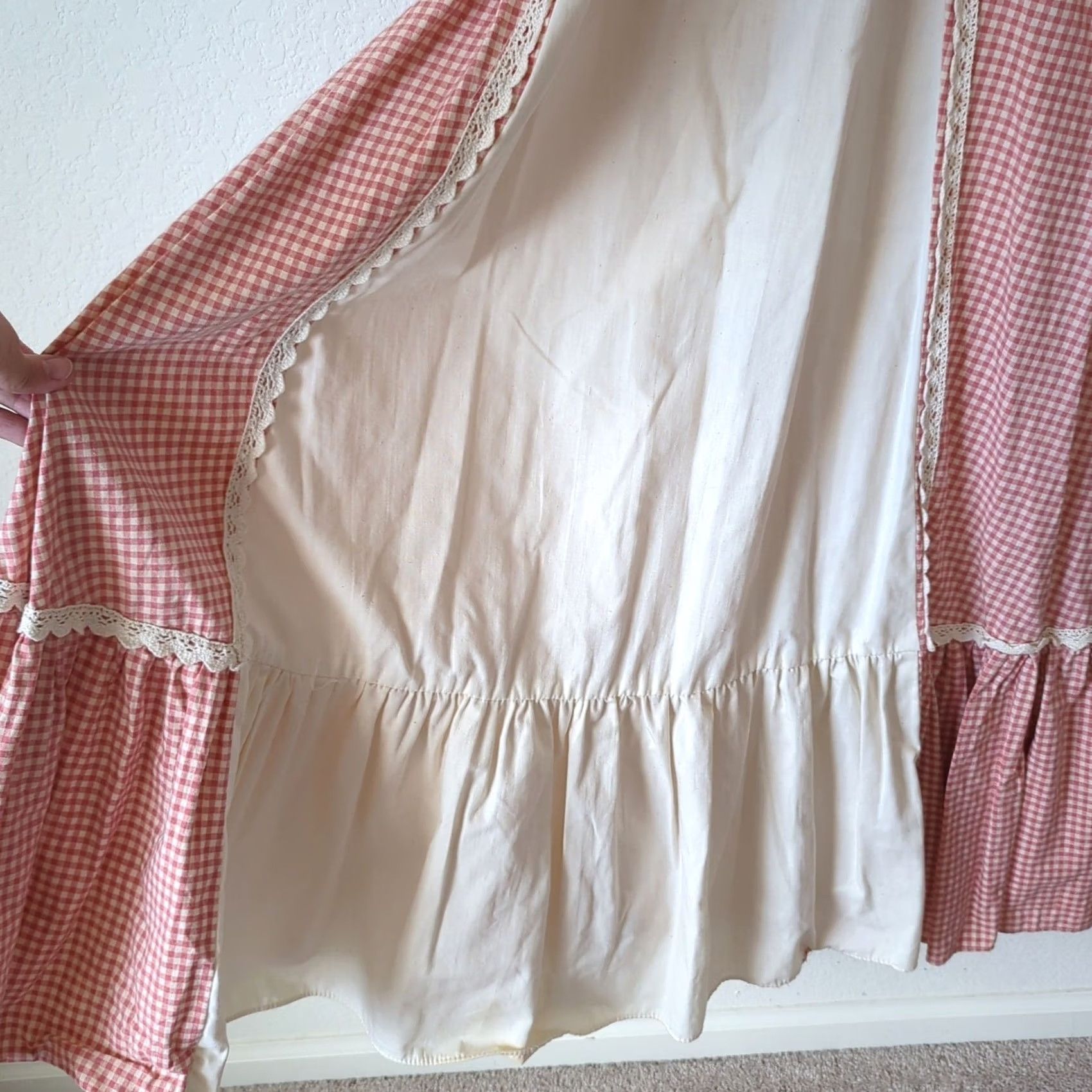 Vintage VINTAGE Gunne Sax Dress Womens S Long Pink Checkered Corset Prairie 70s Cottagecore Maxi Size S / US 4 / IT 40 - 7 Thumbnail