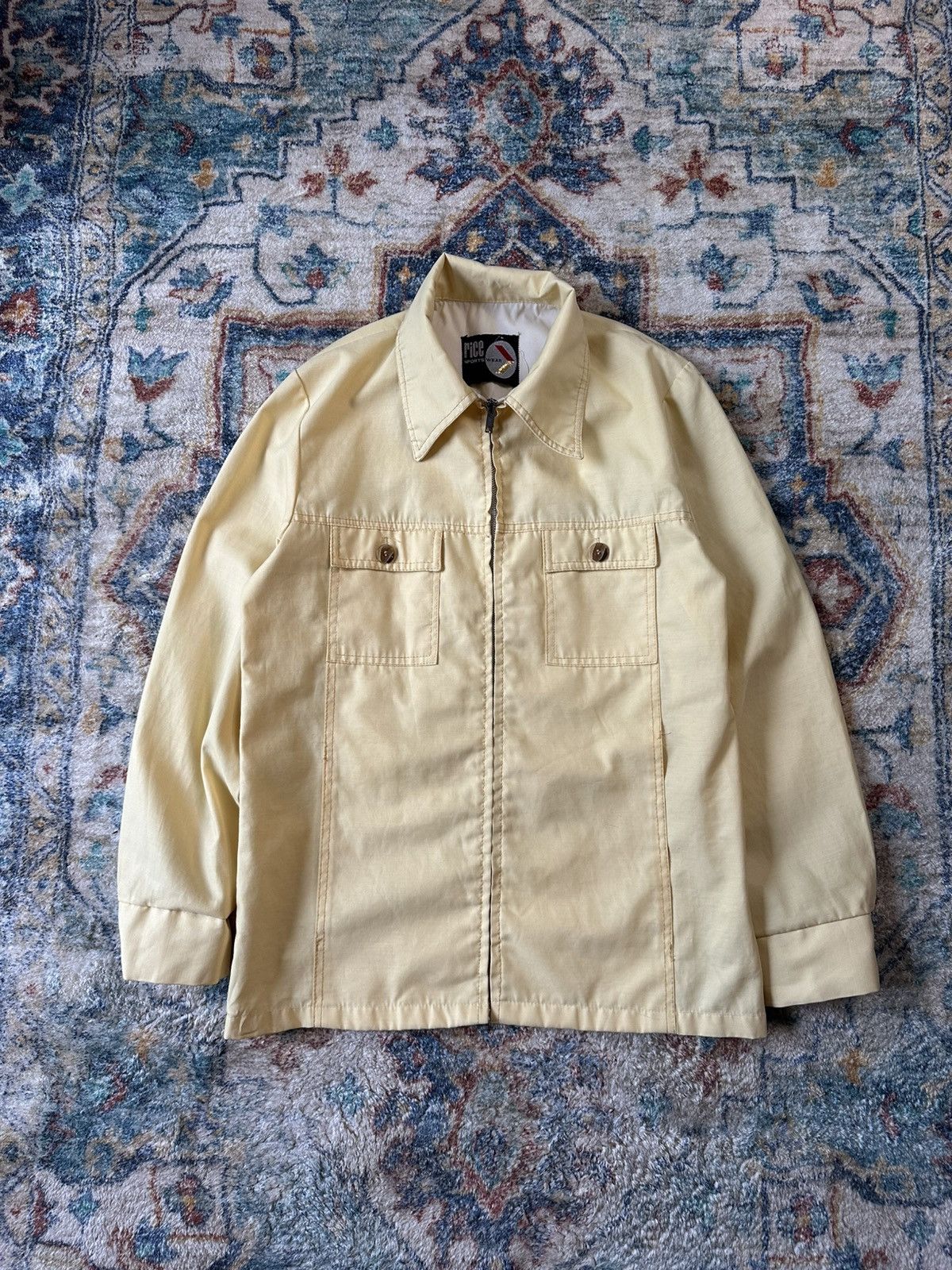 Vintage Vintage 1970s Rice Sportswear Zip-up Light Jacket Large Size L / US 10 / IT 46 - 1 Thumbnail