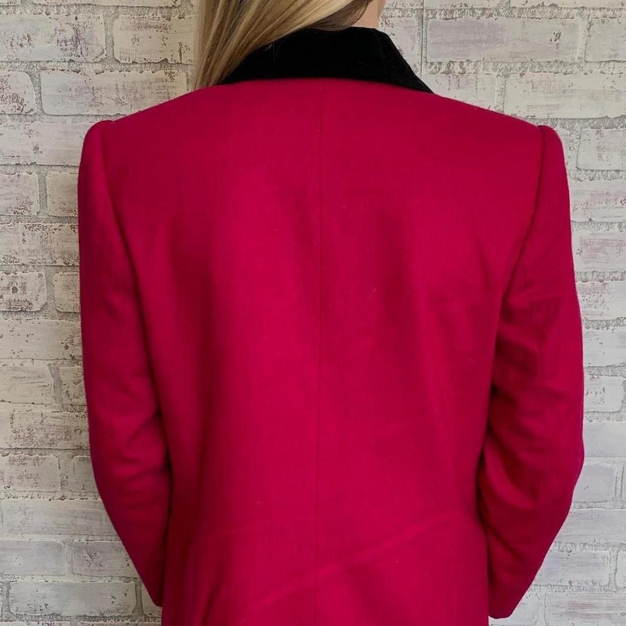 Other Vintage Magenta Blazer with Black Velvet Size M / US 6-8 / IT 42-44 - 4 Thumbnail