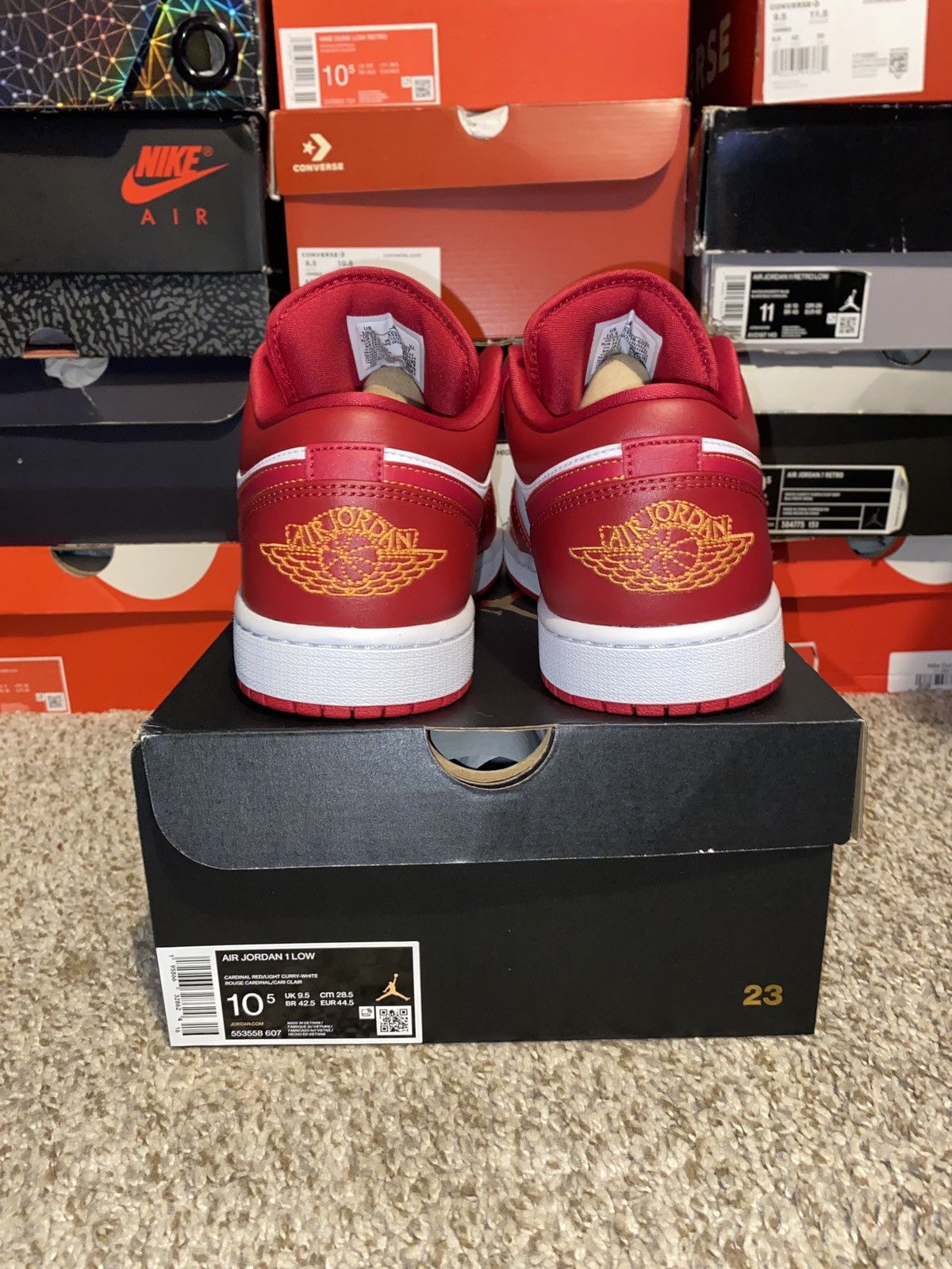 Jordan Brand × Nike “Brand New Size 10.5 Jordan 1 Low Cardinal Red” Size US 10.5 / EU 43-44 - 4 Thumbnail
