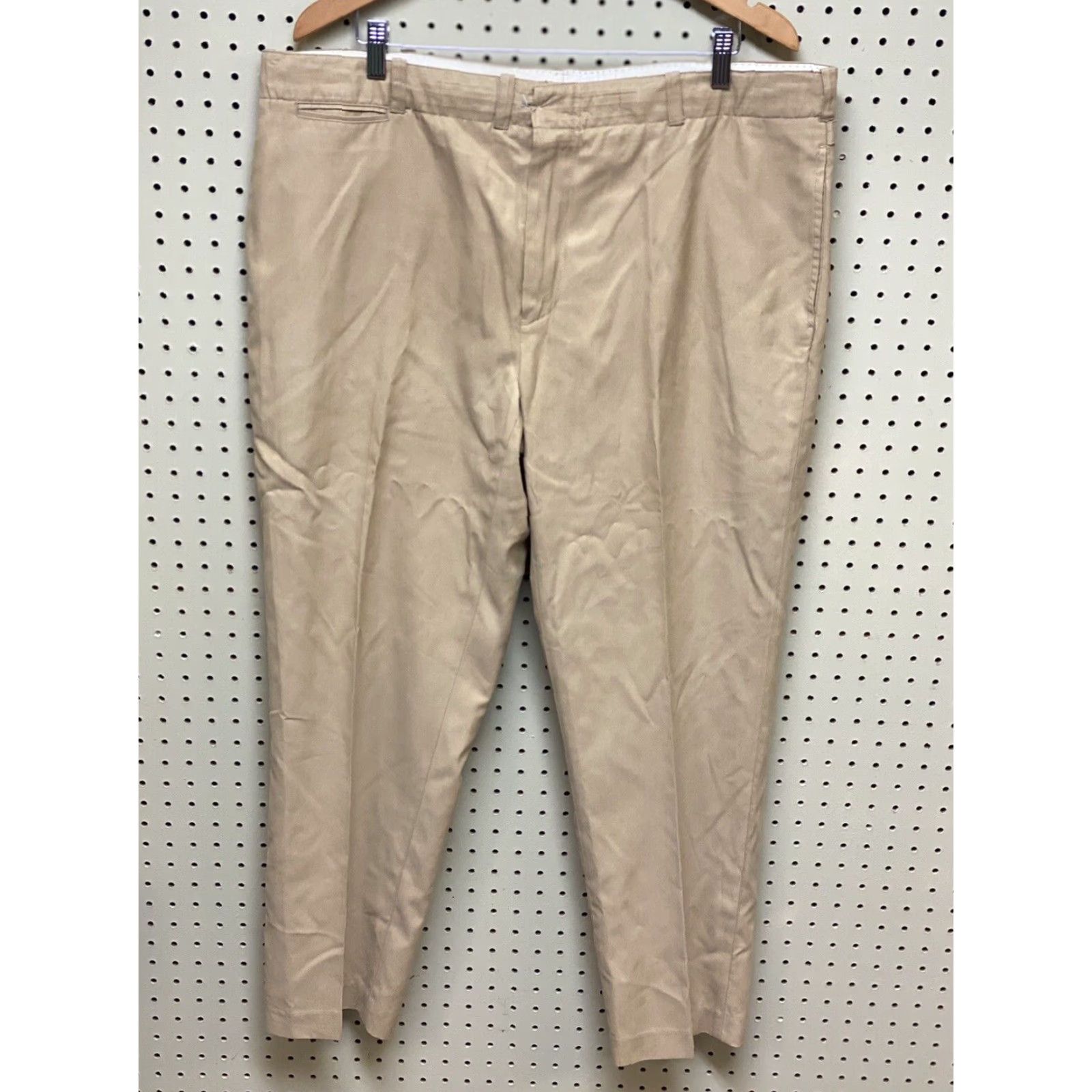 Polo Ralph Lauren VINTAGE Polo Ralph Lauren Pants Men Silk Blend Flat Front 40x30 Regular Inseam 30 Chino Brown Tan Size US L / EU 52-54 / 3 - 2 Thumbnail