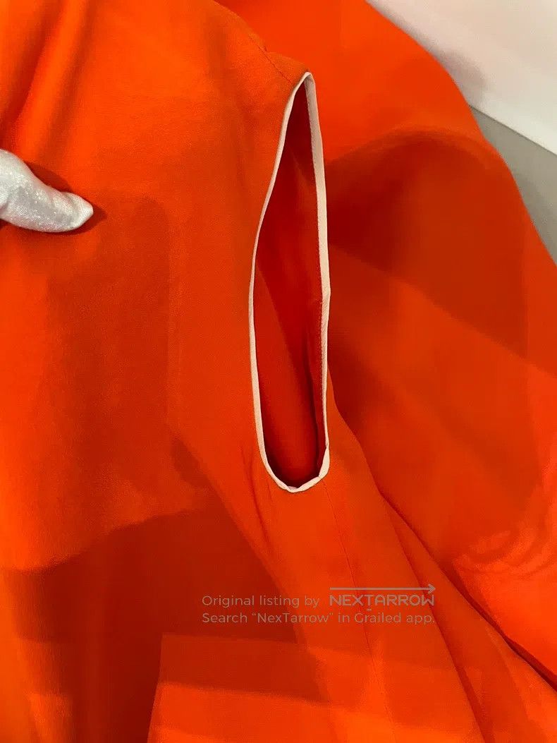 Fendi Fendi Orange fiber mulberry silk dress Size S / US 4 / IT 40 - 9 Thumbnail