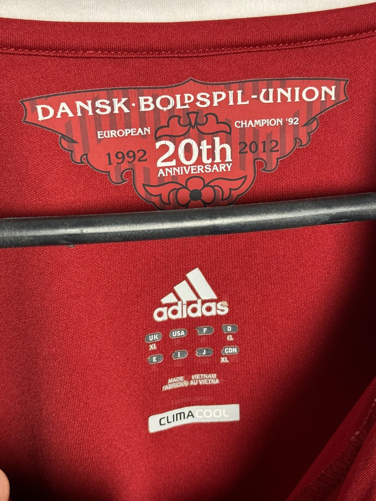 Adidas Denmark National Team 12/13 Home Football Jersey T-Shirt Size US XL / EU 56 / 4 - 9 Thumbnail