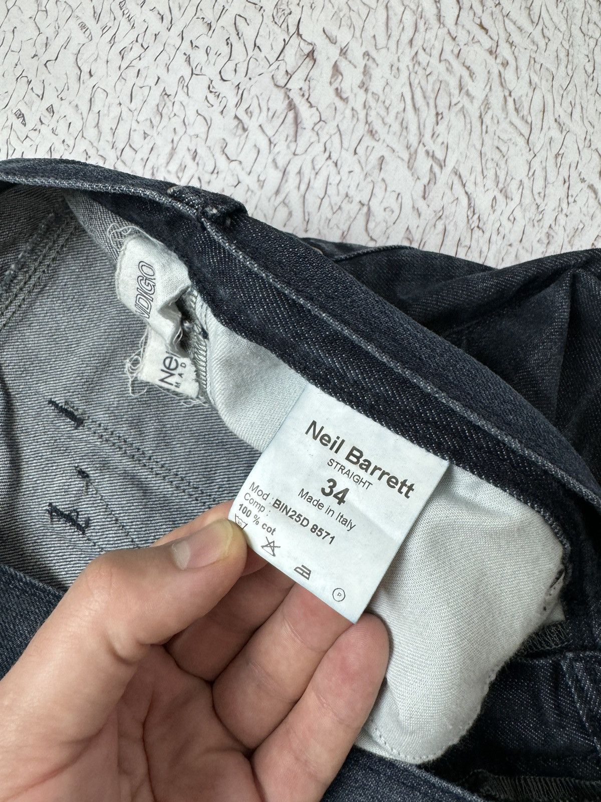Neil Barrett Neil Barrett Indigo dark straight denim jeans zip pocket Size US 34 / EU 50 - 15 Thumbnail
