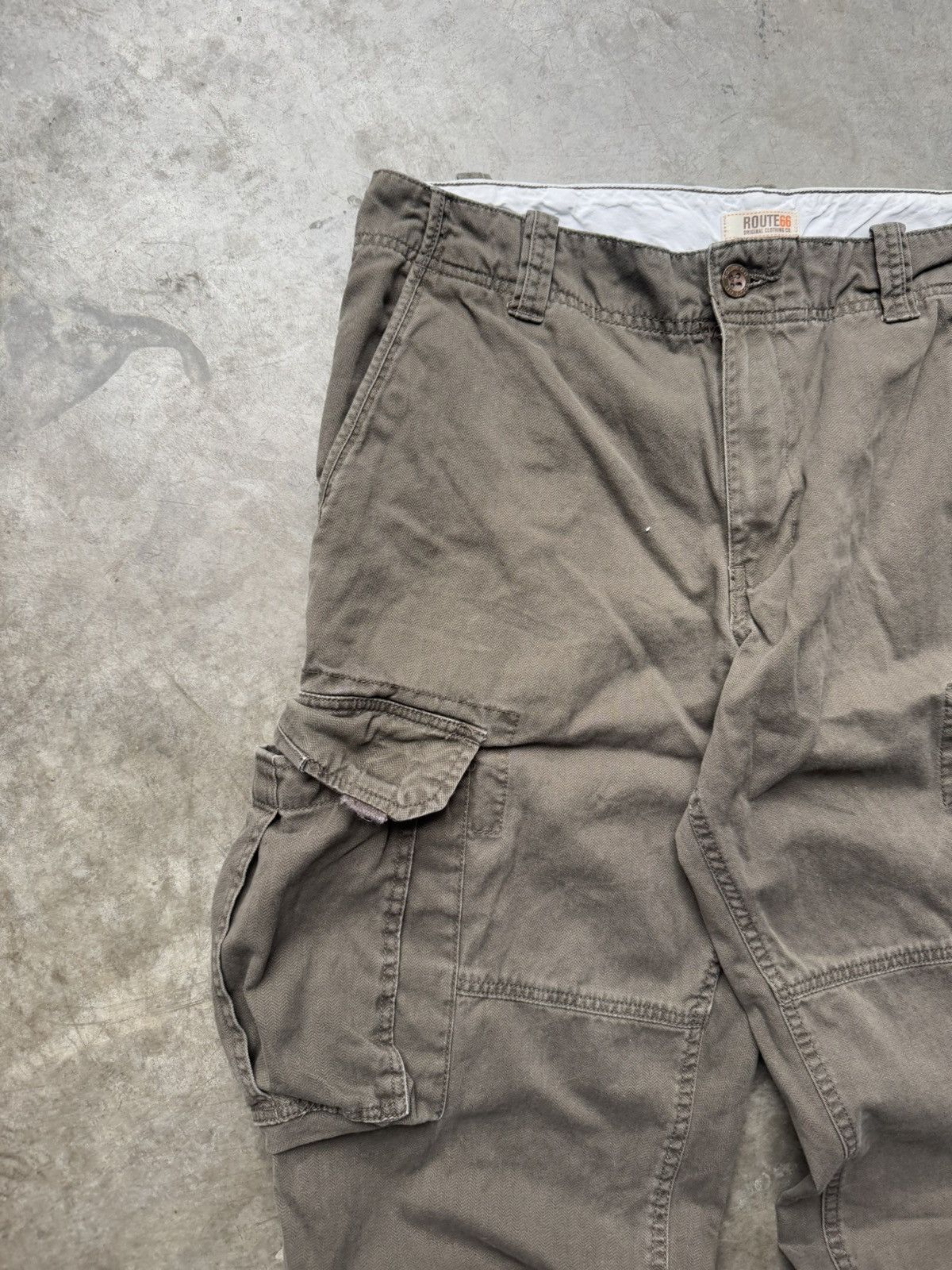 Route 66 × Vintage Vintage 90’s/00’s Route 66 Baggy Brown Cargo Pants Size US 32 / EU 48 - 3 Thumbnail