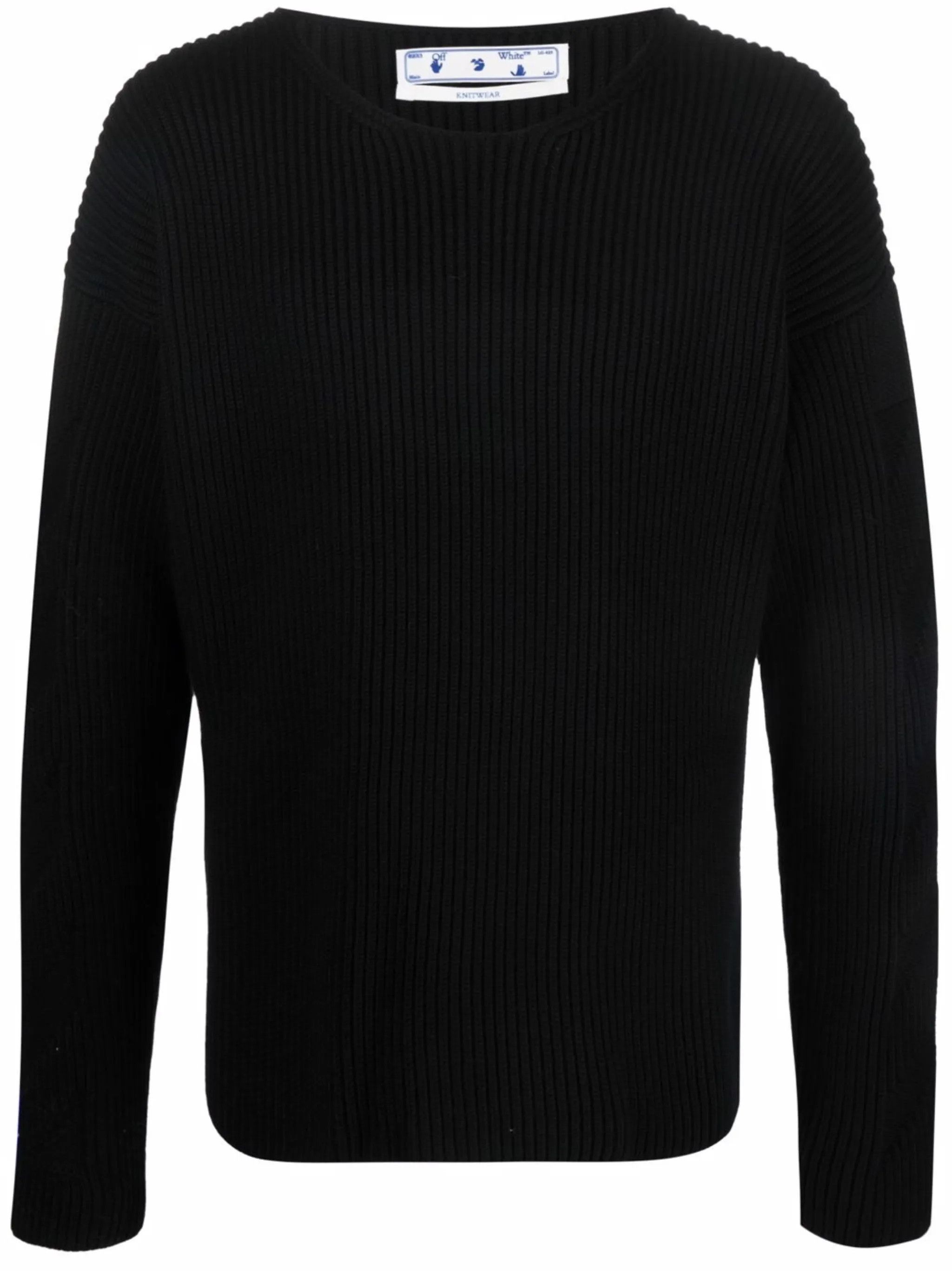 Off-White o1y0325 Crewneck Sweater in Black Size US S / EU 44-46 / 1 - 1 Thumbnail