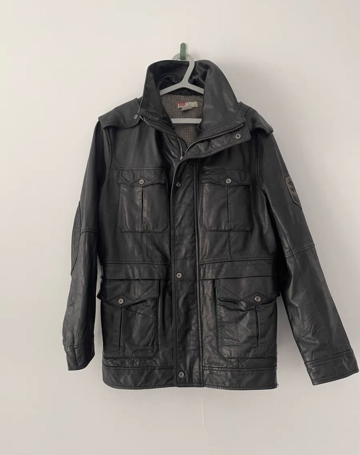Diesel Diesel Safari Stand Collar Leather Jacket Size US XXL / EU 58 / 5 - 2 Thumbnail