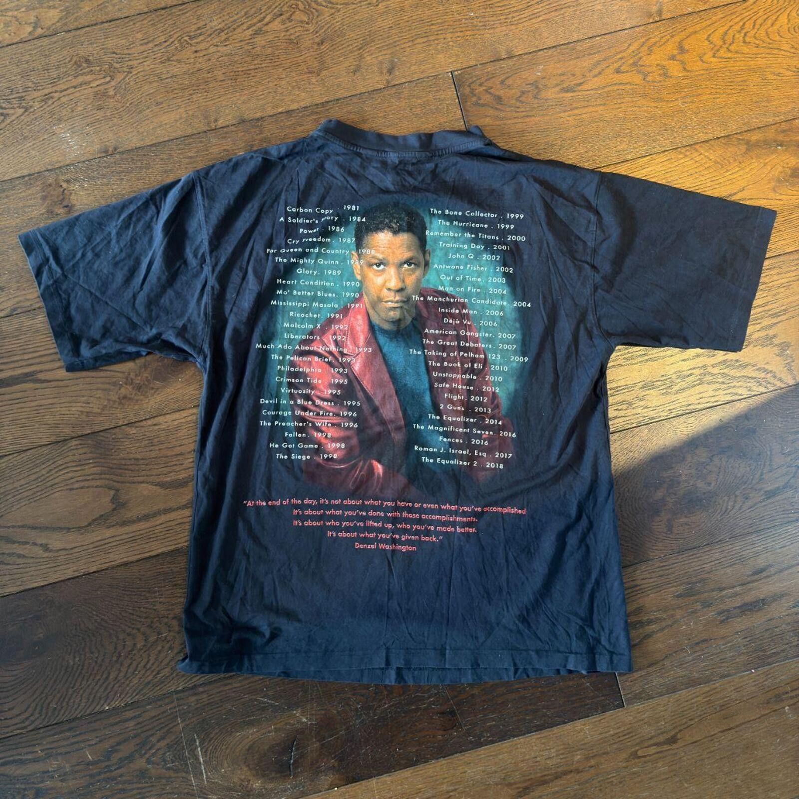 Marino Morwood Marino Morwood Denzel Washington Graphic Tee Size US XL / EU 56 / 4 - 3 Thumbnail