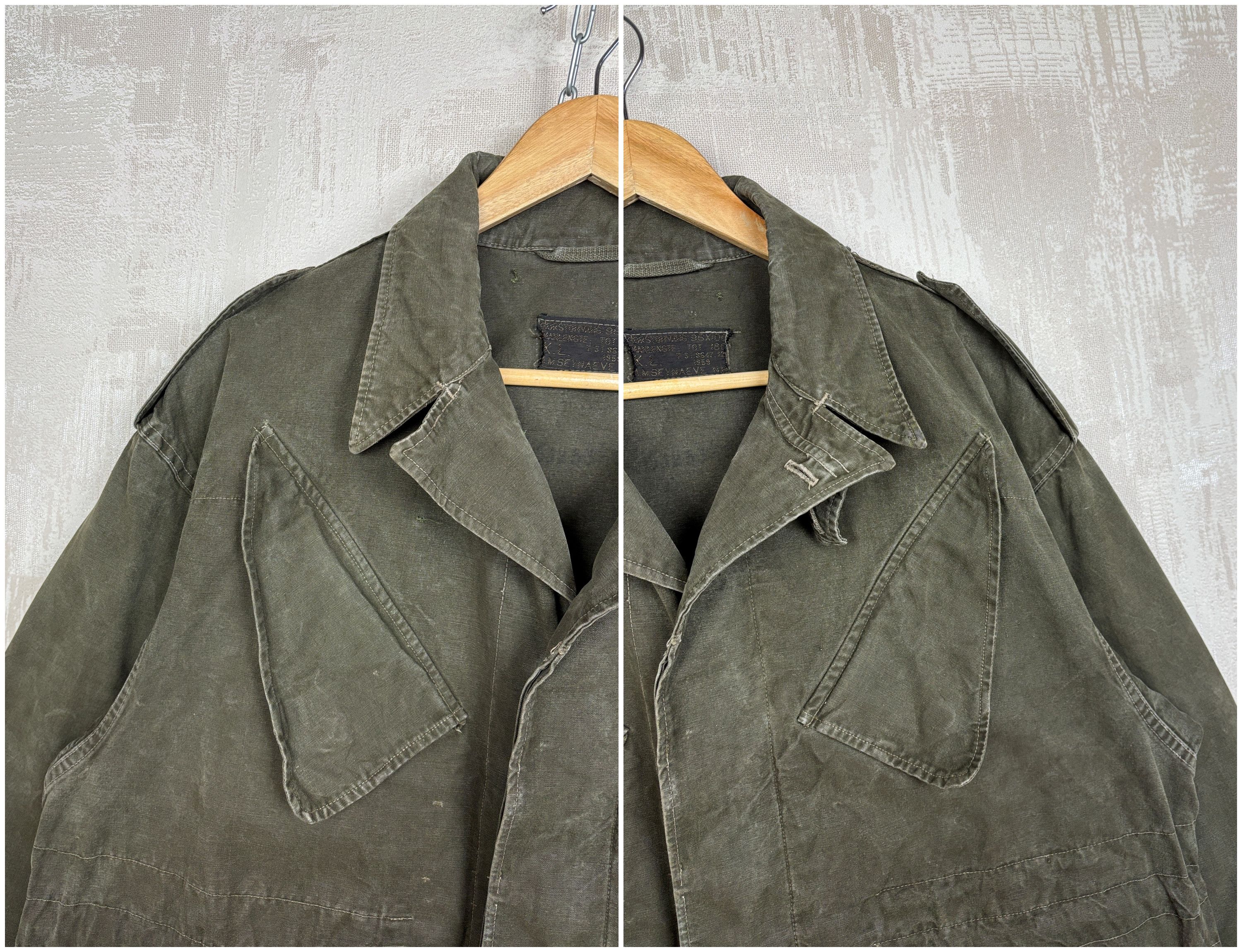 Vintage VTG Belgian Army Field Jacket 1959 A.M. Seynaeve Military Size US M / EU 48-50 / 2 - 7 Thumbnail