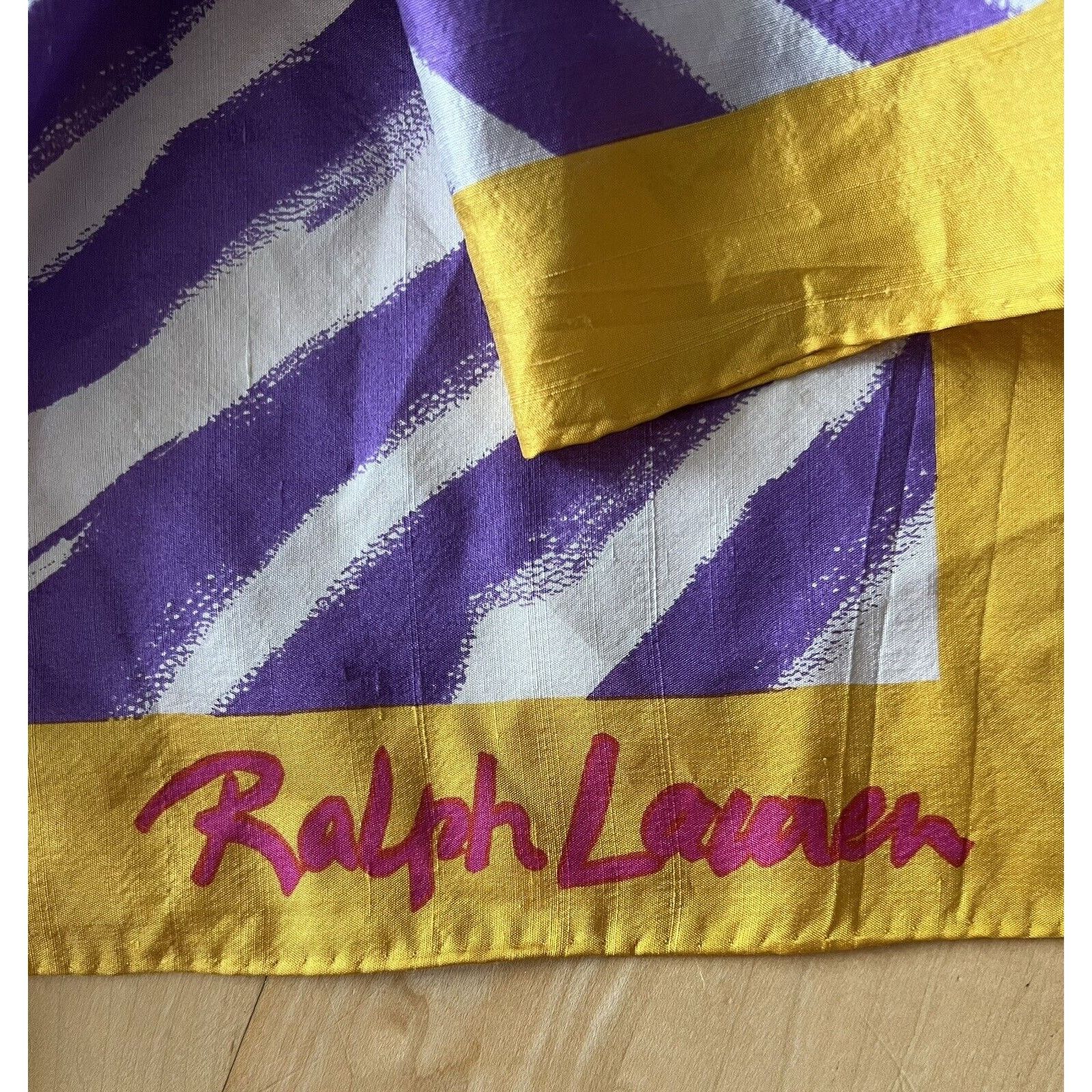 Ralph Lauren VTG Ralph Lauren Silk Vacation Print funky Scarf 33” Square Size ONE SIZE - 3 Thumbnail