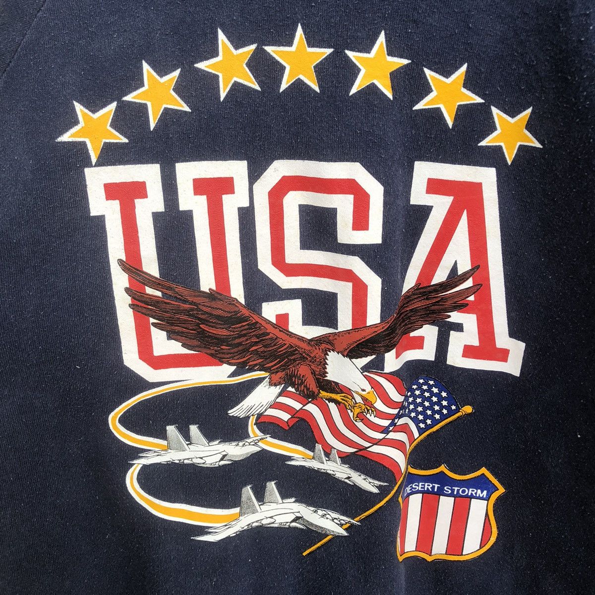 Vintage Vintage Desert Storm Usa Flight Sweatshirt Size US L / EU 52-54 / 3 - 2 Thumbnail