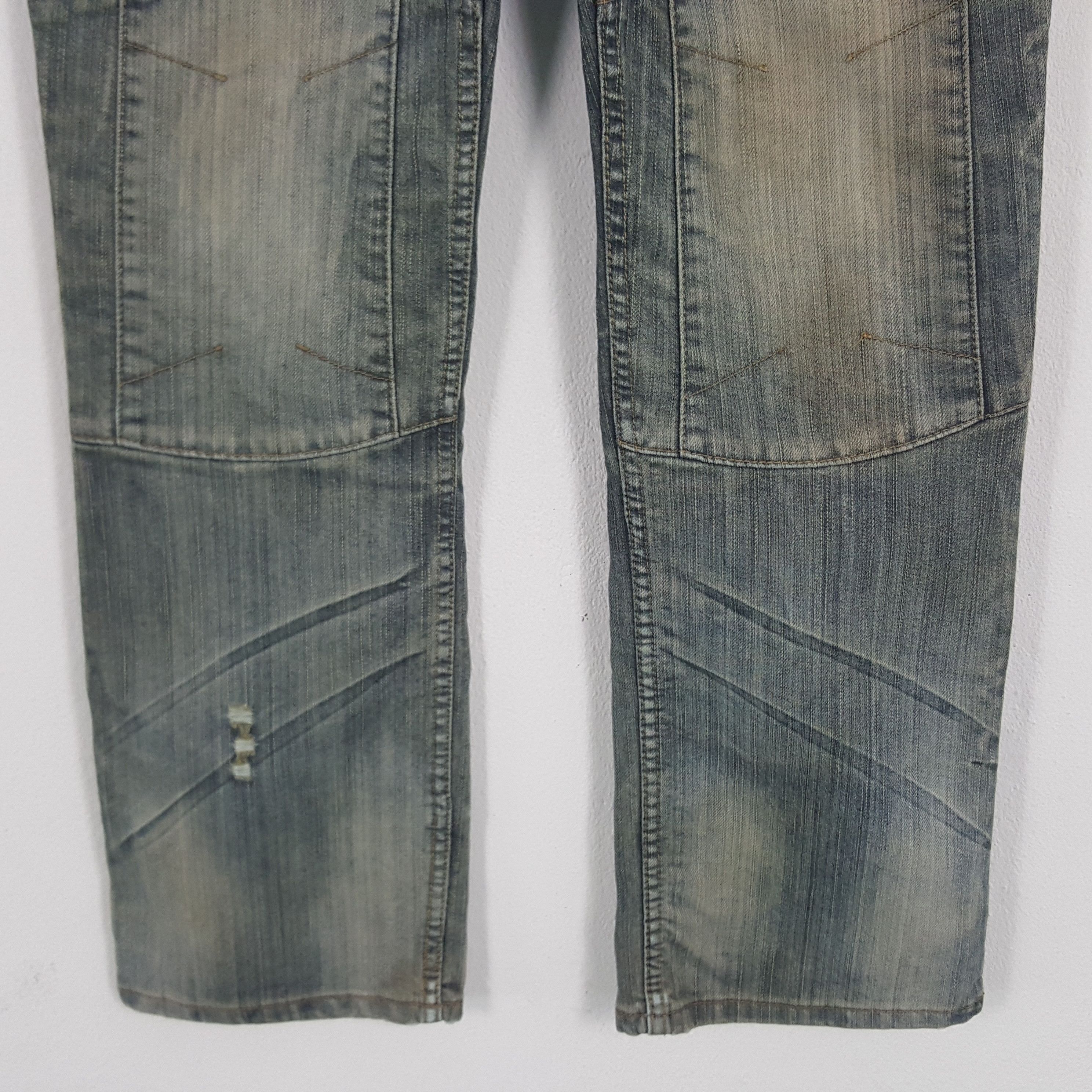 If Six Was Nine × Vintage Vintage Focus USA American Double Knee Bikers Denim Jeans Size US 32 / EU 48 - 3 Thumbnail