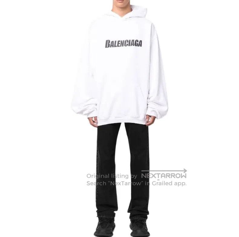 Balenciaga Balenciaga Sweatshirt White Letter Long Sleeve Pullover Ho Size US XXS / EU 40 - 5 Thumbnail