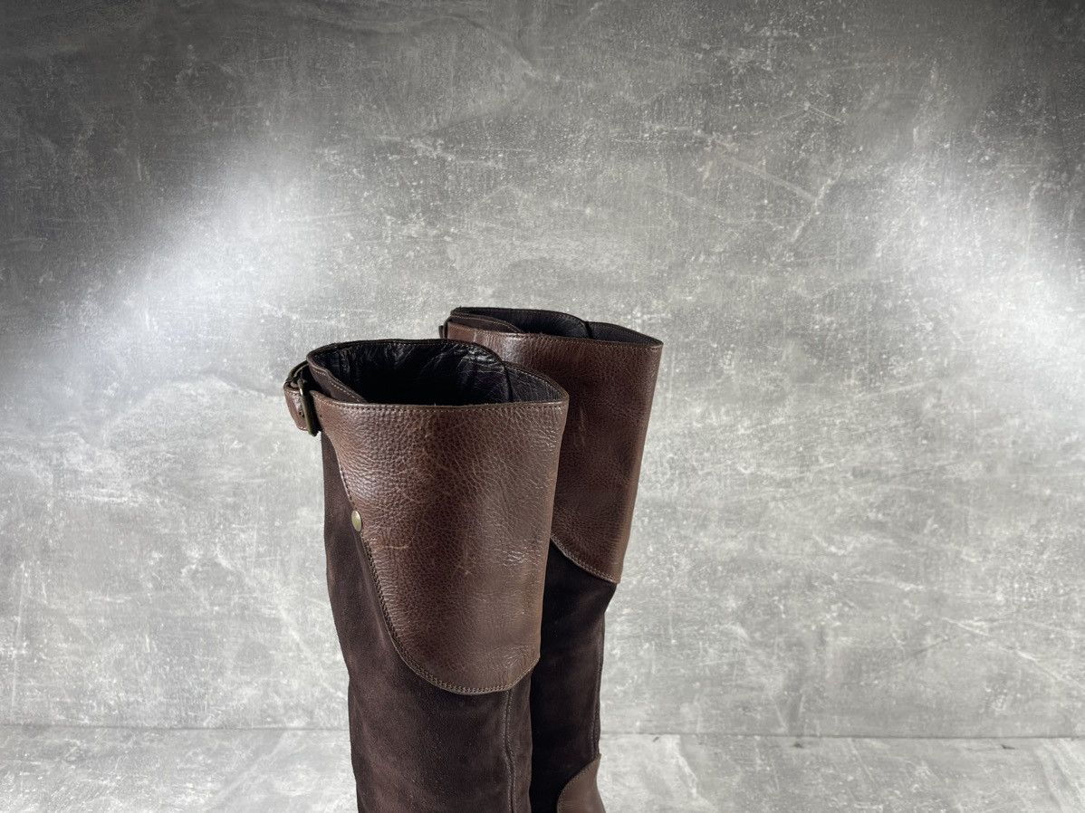 MoMA MOMA Leather & Suede Knee-High Boots Brown Block Heel Size US 8 / IT 38 - 3 Thumbnail