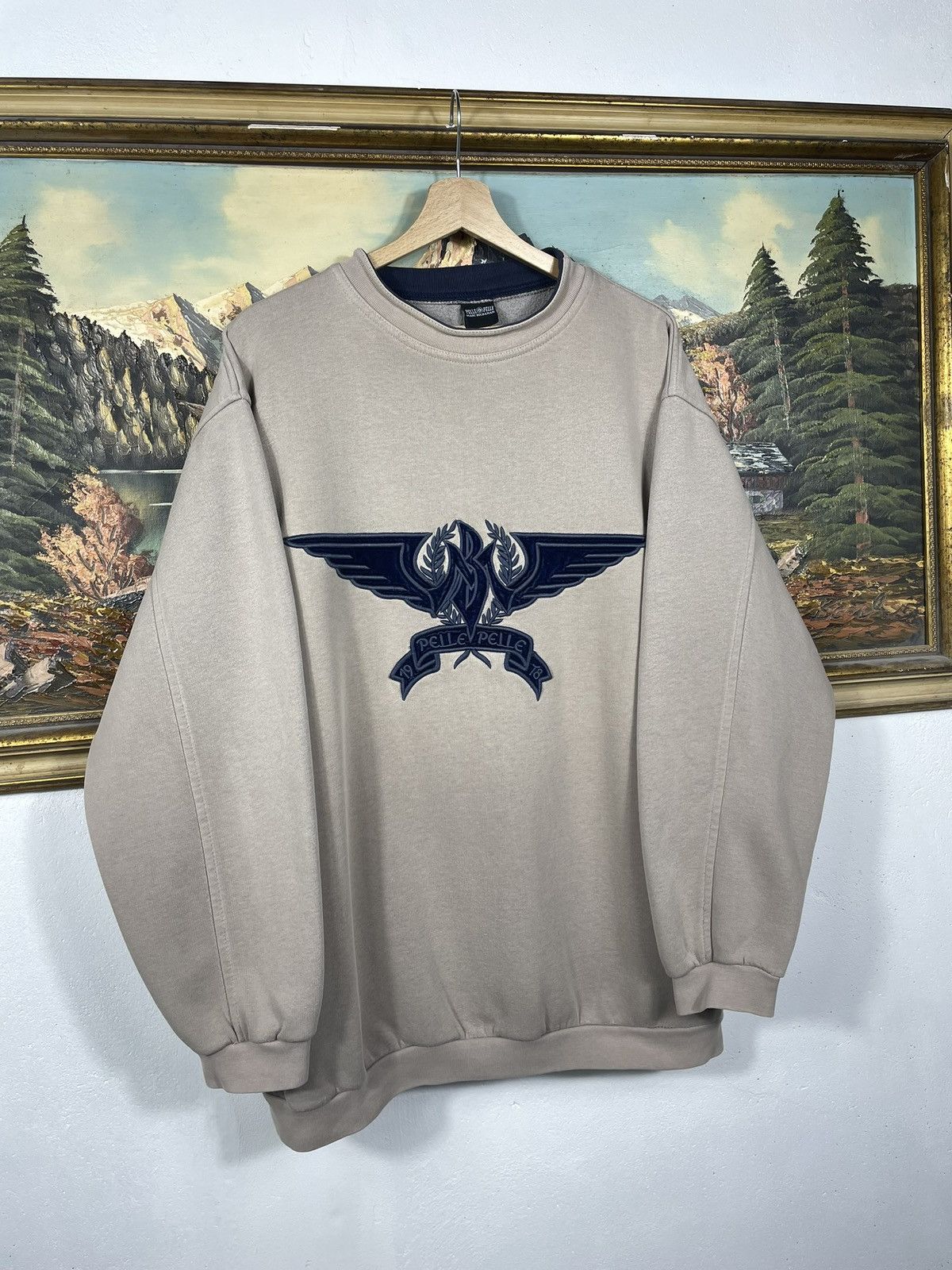 Pelle Pelle × Vintage Pelle Pelle Retro 00s Crewneck Jumper Sweater Hiphop Skate Size US XXL / EU 58 / 5 - 3 Thumbnail