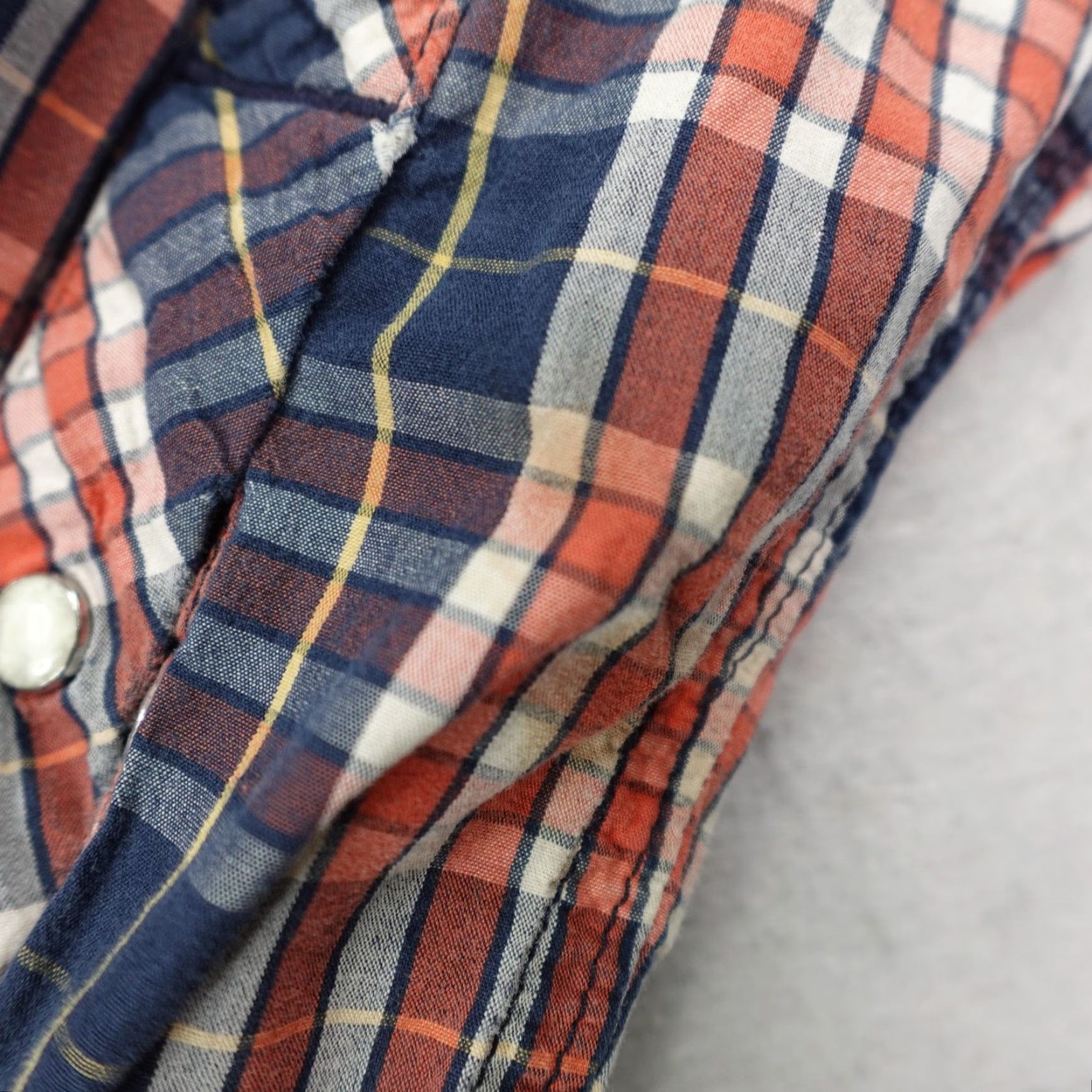 True Religion True Religion Shirt Adult Medium Orange Plaid Pearl Snap Western Cowboy Button-Up Mens Size US M / EU 48-50 / 2 - 4 Thumbnail