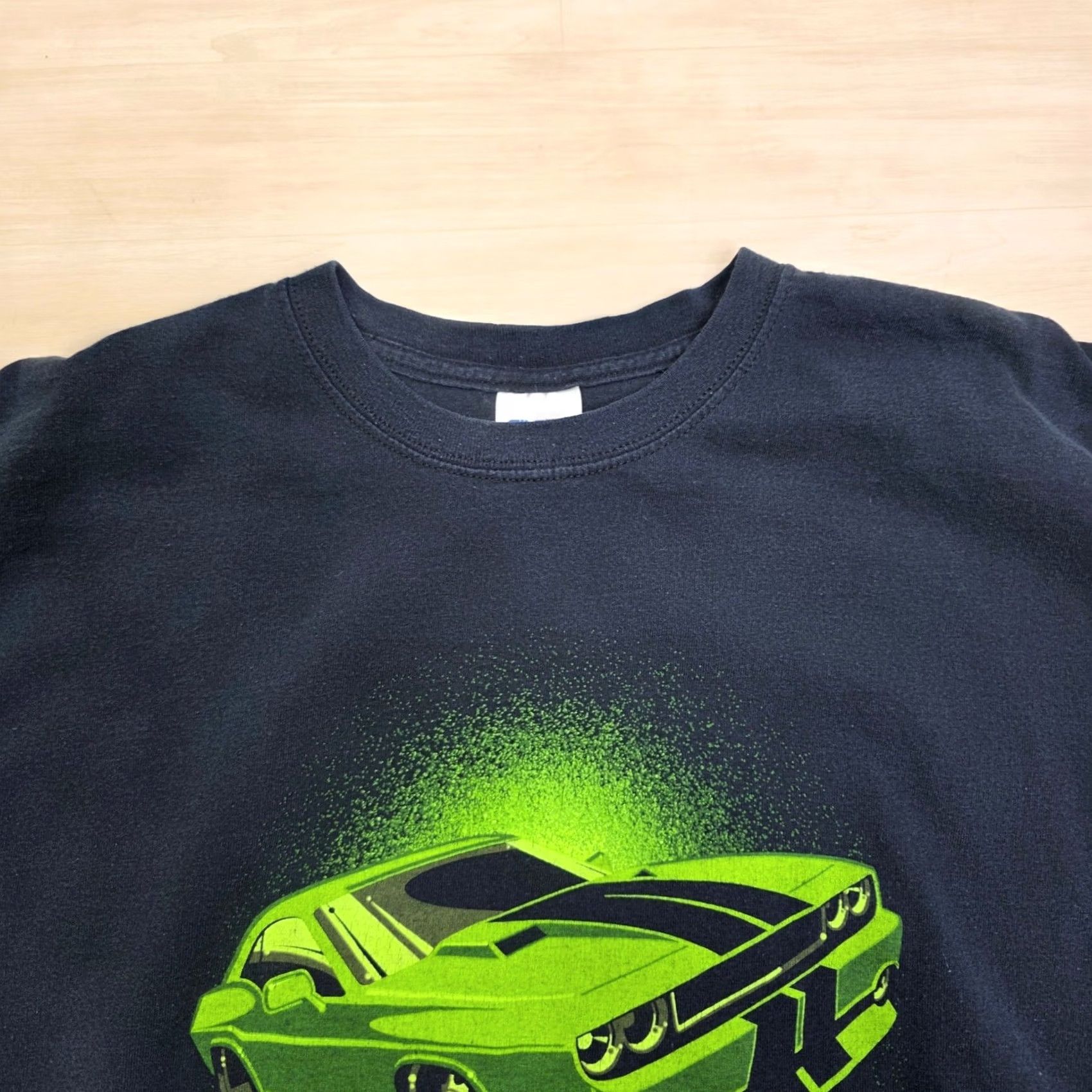 Gildan VINTAGE? No. Dodge Challenger Black Green Graphic Shirt Ultra Cotton Car Tee Men's Large Size US L / EU 52-54 / 3 - 6 Thumbnail
