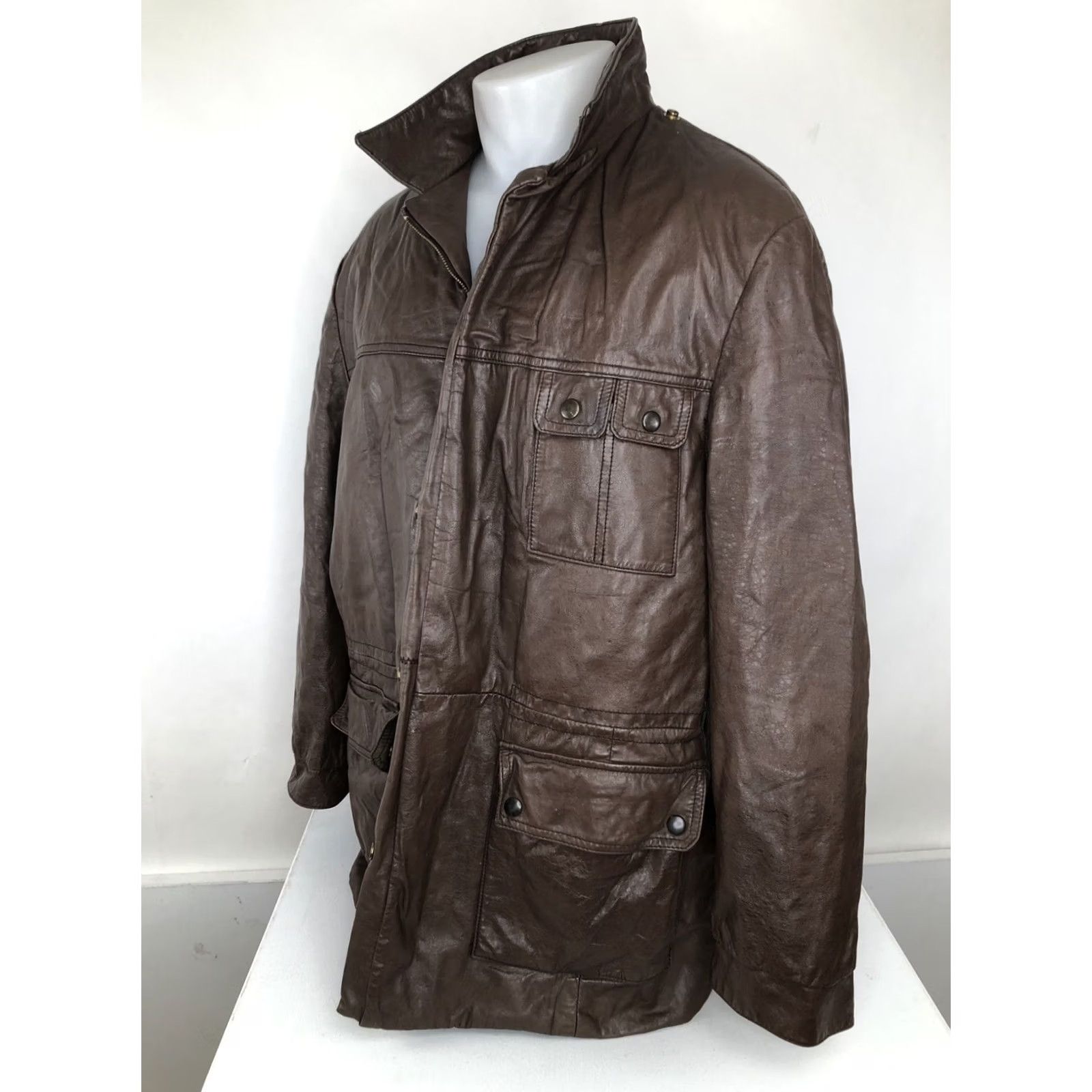 Vintage FIELDMASTER Field Jacket Mens 44R Leather Lined Vintage Brown Chore Farm Jacket Size US S / EU 44-46 / 1 - 4 Thumbnail