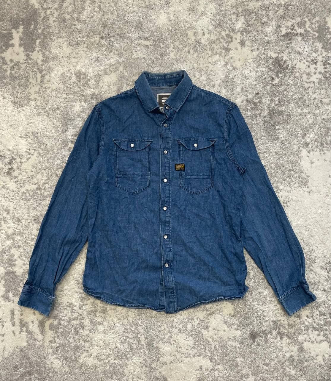 G-Star Vintage G-Star RAW Regular Casual Long Sleeve Denim Shirt Size US L / EU 52-54 / 3 - 1 Thumbnail