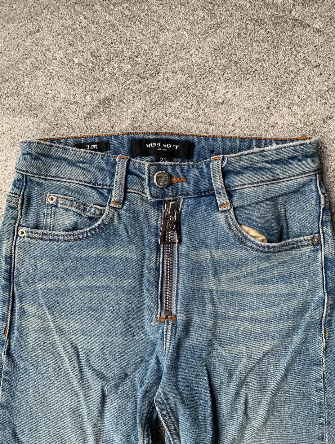 Miss Sixty Vintage Miss Sixty Others Slim Flared Blue Denim Jeans Size 23" - 2 Thumbnail