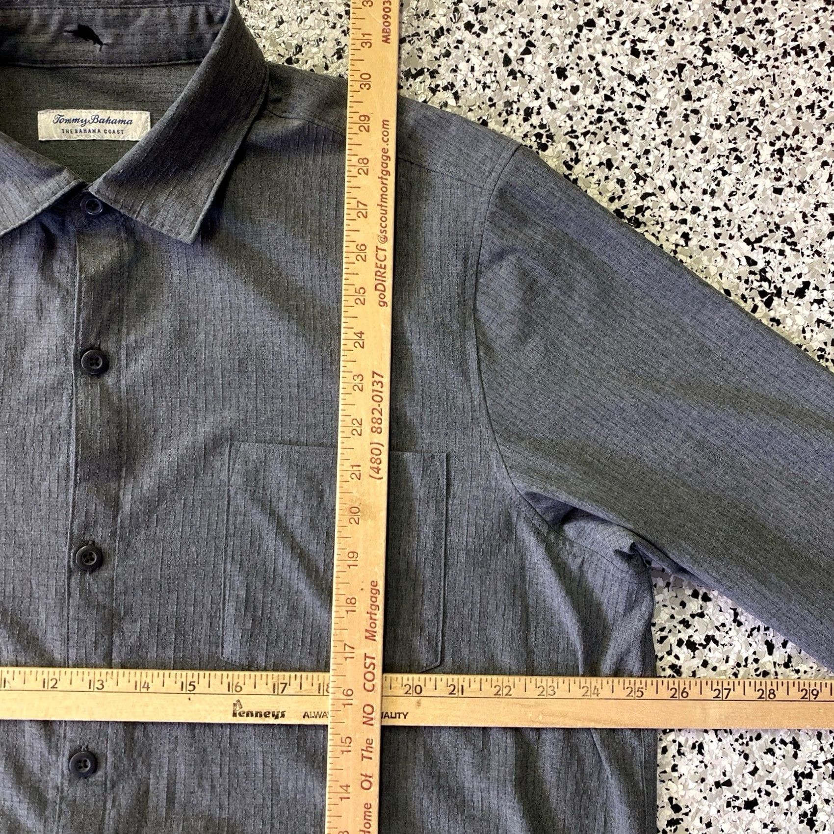 Tommy Bahama Tommy Bahama The Bahama Coast Shirt Mens XL Button Up Dress Shirt Pocket Size 46R - 2 Thumbnail
