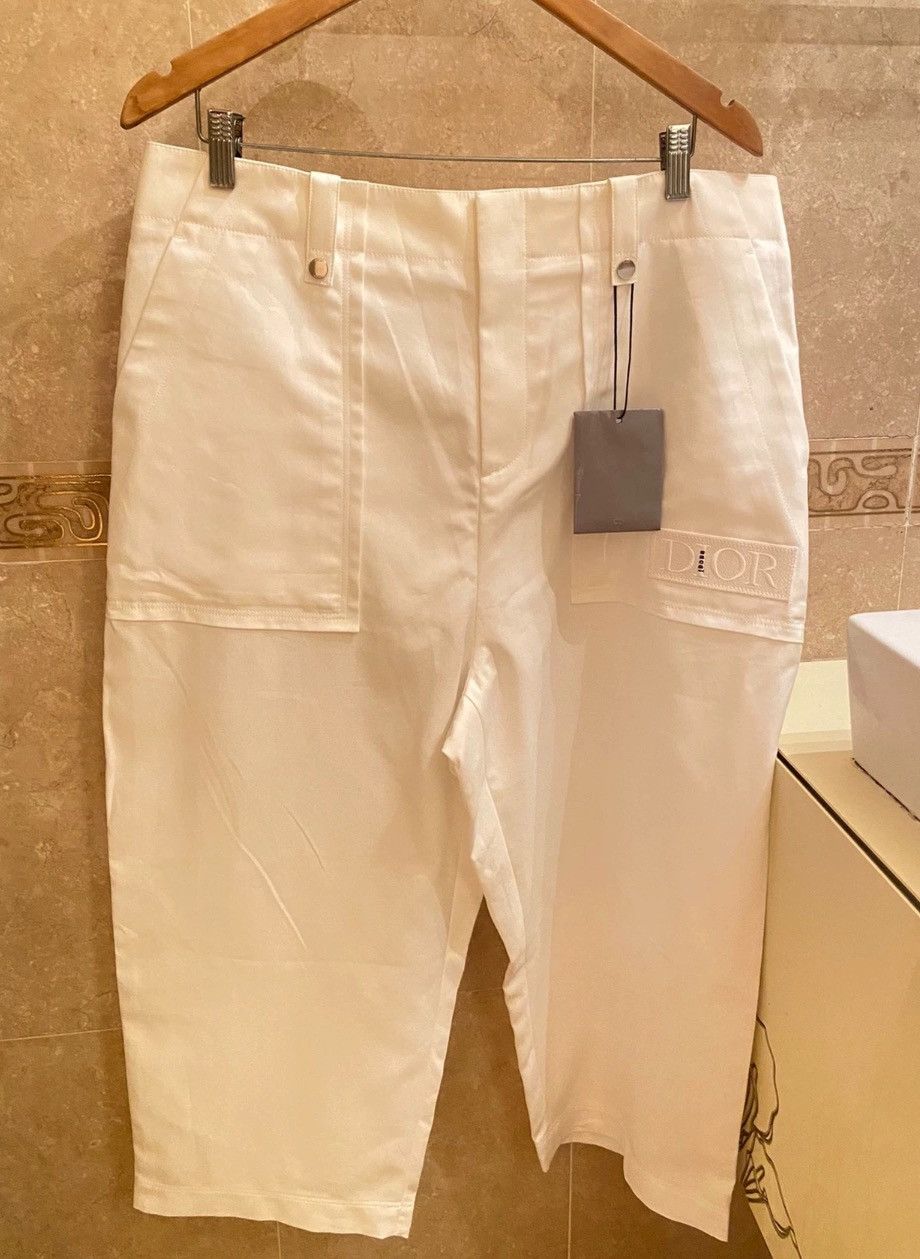image of Dior X Sacai 2022 Show Style Splicing Deconstructed White Pa, Women's (Size 27)