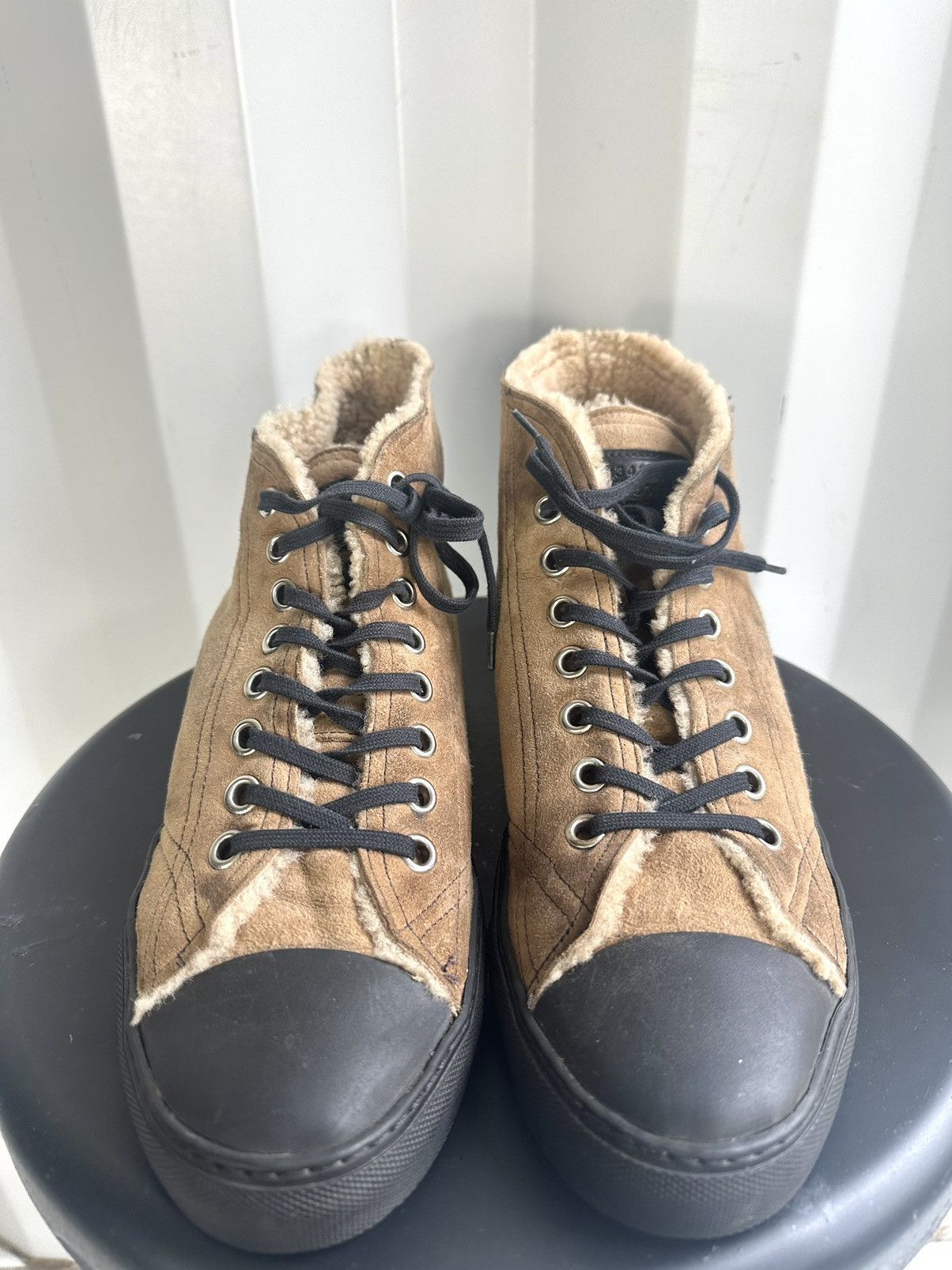 Maison Margiela Shearling Suede Hightop Size US 10 / EU 43 - 3 Thumbnail