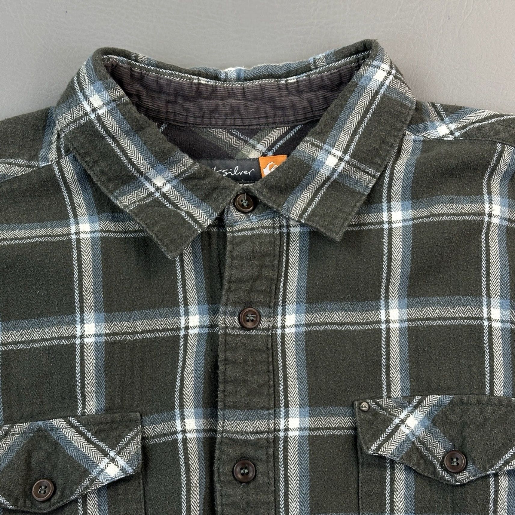 Quiksilver Quiksilver Shirt Mens Large Green Plaid Flannel Long Sleeve Button Up Casual Size US L / EU 52-54 / 3 - 6 Thumbnail