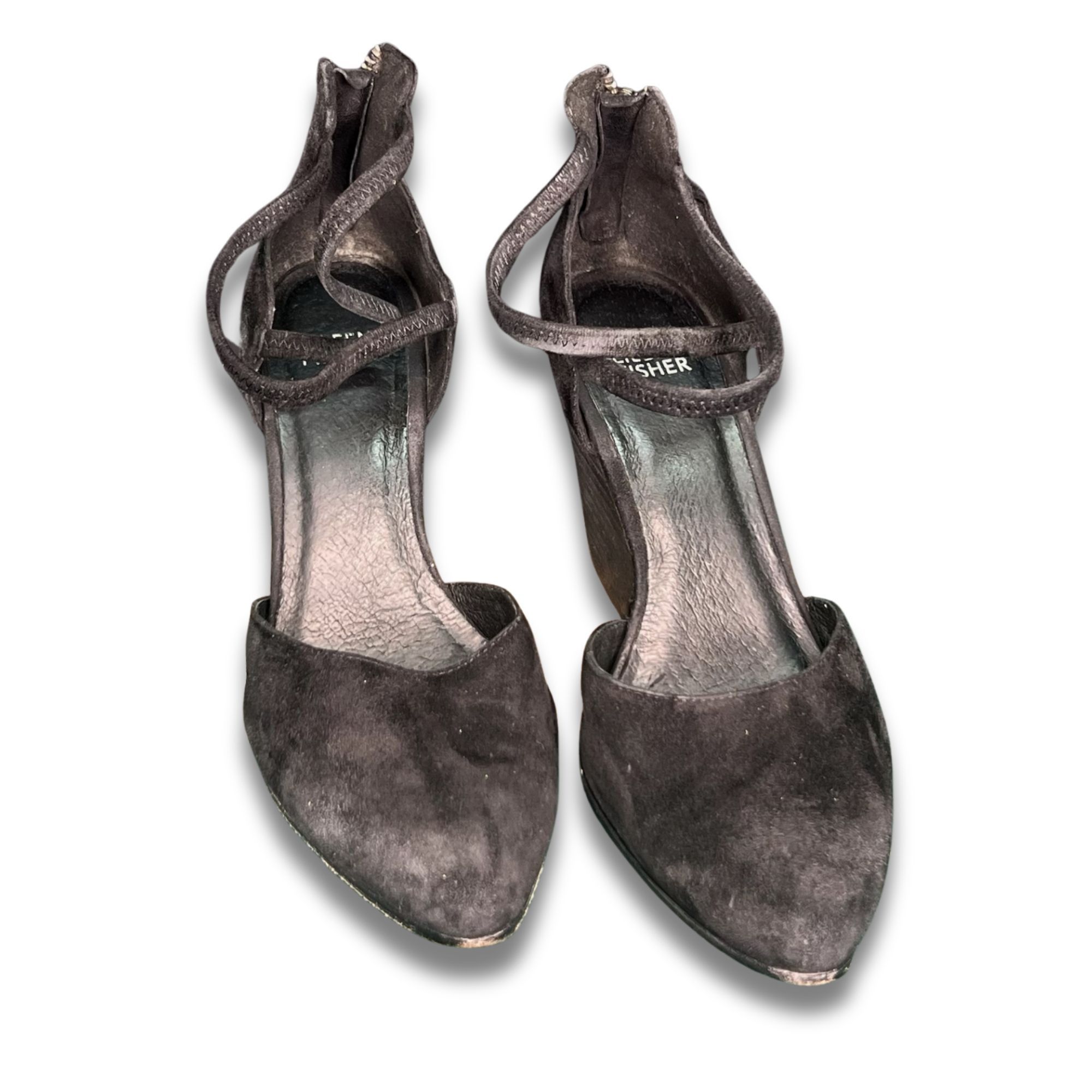 Eileen Fisher Eileen Fisher Tilda Stacked Heel Pumps Black Suede Womens Si Size US 7 / IT 37 - 2 Thumbnail