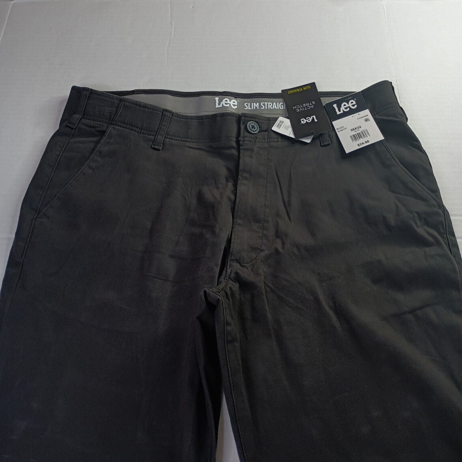 Lee Lee Chino Motion Flex Waistband Pants Men's 38x32 Black Slim Size US 38 / EU 54 - 3 Thumbnail