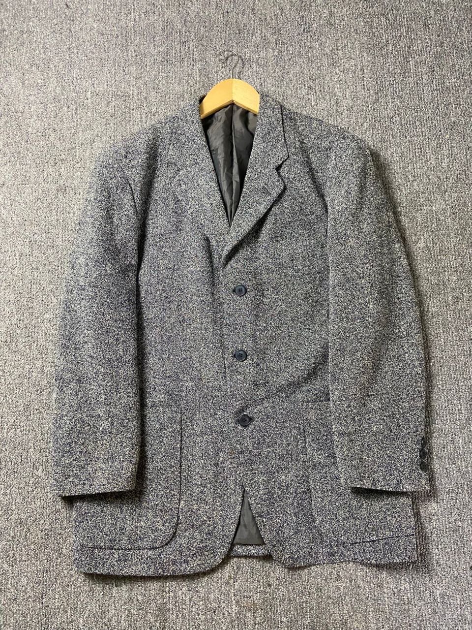 Japanese Brand 23K Homme Tweed Wool Single Breasted Blazer (198) Size US XS / EU 42 / 0 - 1 Thumbnail