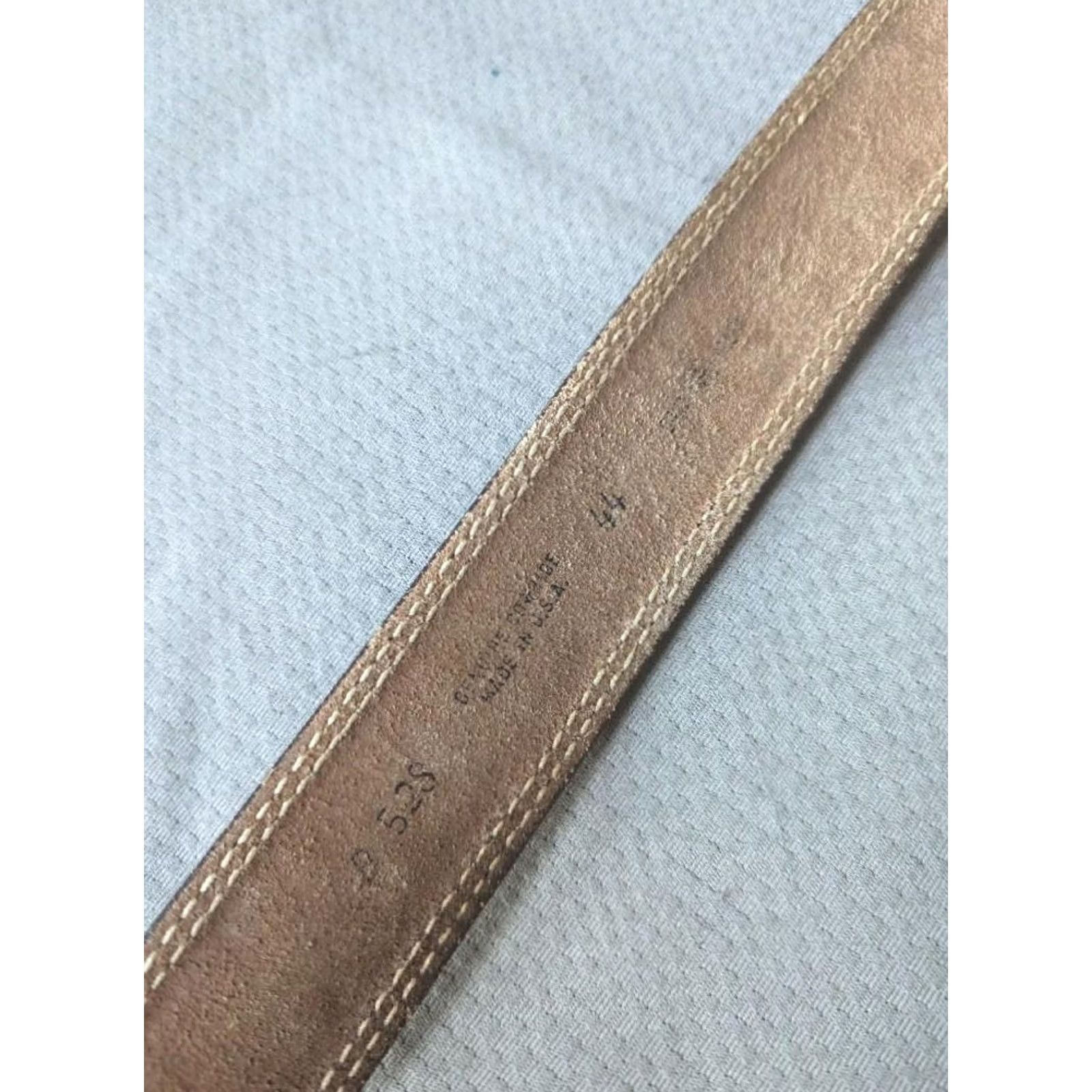 Vintage VINTAGE WESTERN belt Dona Allen leather COWHIDE 42 black Acorns handcrafter Buckle USA Mens Belt Size 42 - 5 Thumbnail