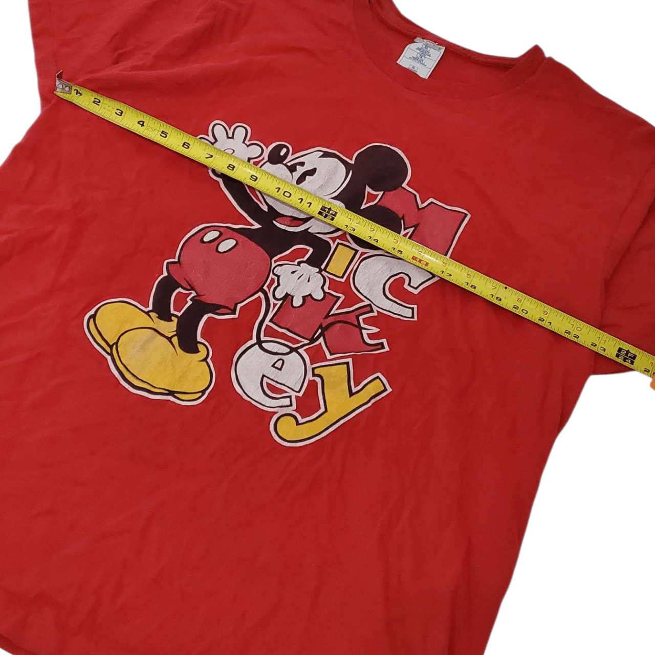 Vintage 90s Mickey Mouse Acrostic Spellout T-Shirt Size US XL / EU 56 / 4 - 5 Thumbnail