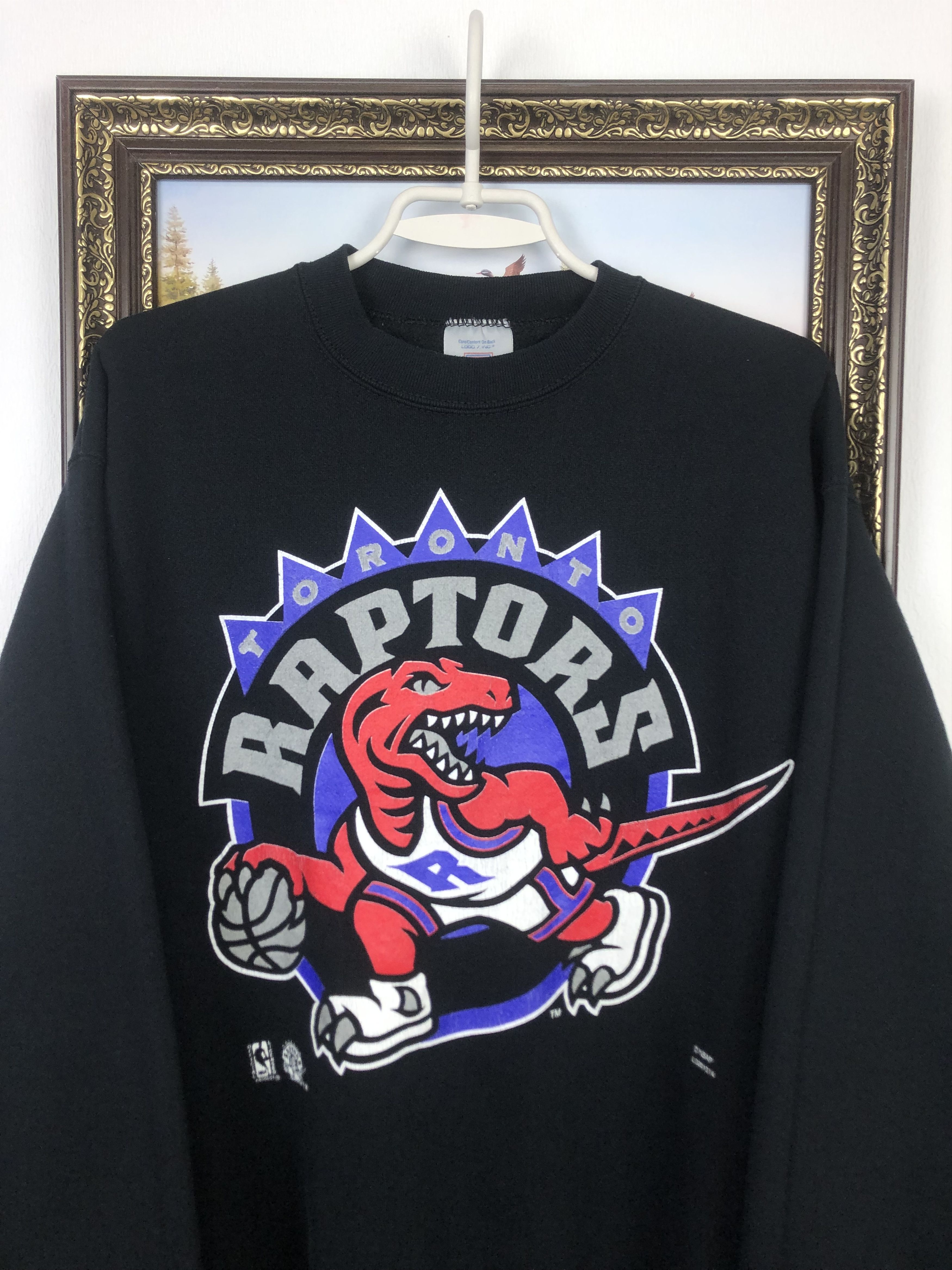 NBA × Vintage Vintage Toronto Raptors NBA Sweatshirt Crewneck Over Print Size US M / EU 48-50 / 2 - 2 Thumbnail