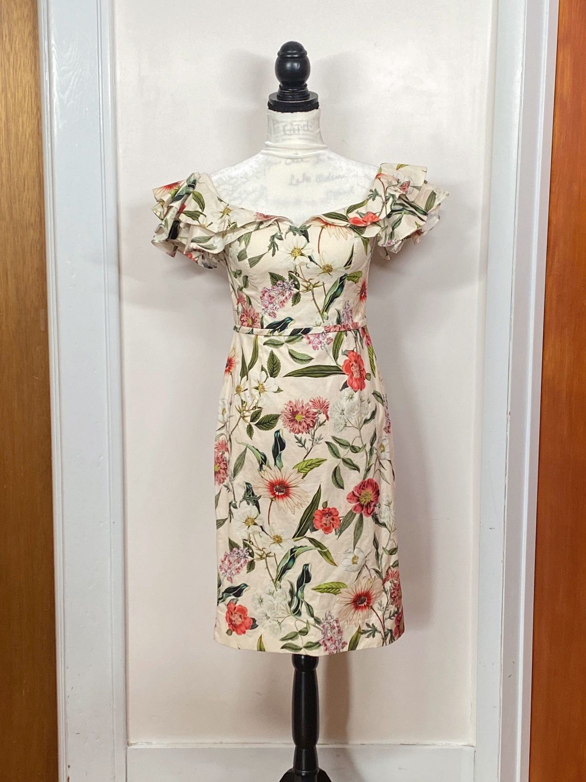 Other Teri Jon Floral Off-the-Shoulder Sheath Dress size 4 Size S / US 4 / IT 40 - 1 Thumbnail