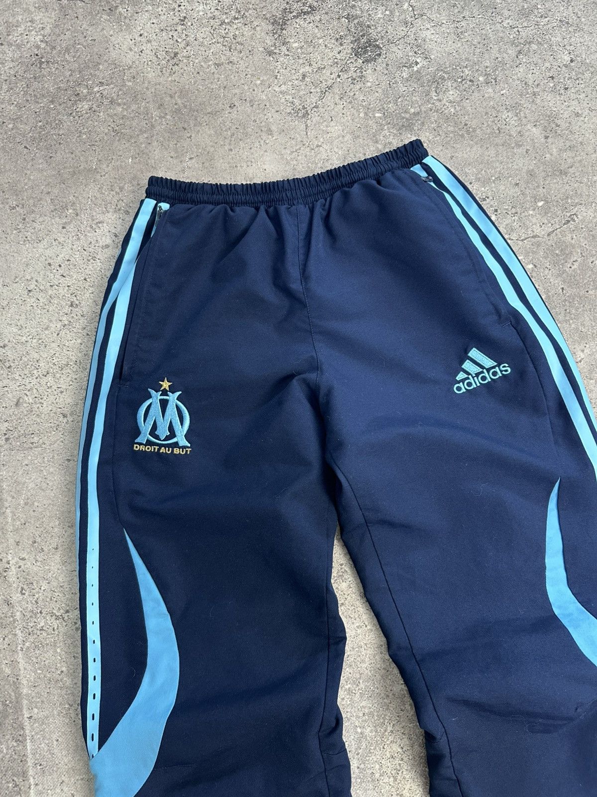 Adidas × Vintage Vintage Adidas Marseille Track Pants Nylon 00s Y2K Size US 31 - 4 Thumbnail