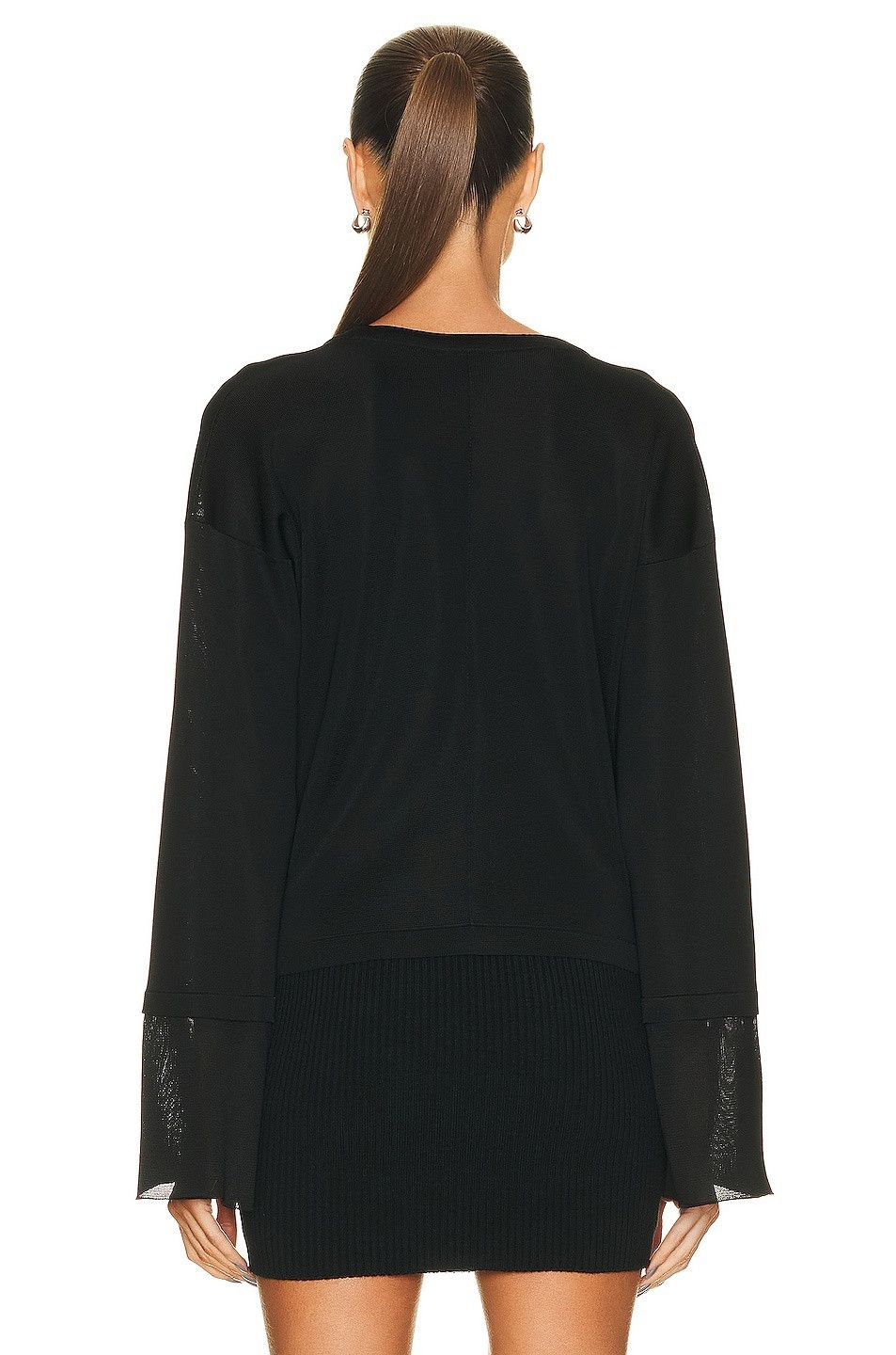 Tom Ford o1w1db10225 MAK1224 Lace-up Crop Top in Black Size S / US 4 / IT 40 - 3 Thumbnail