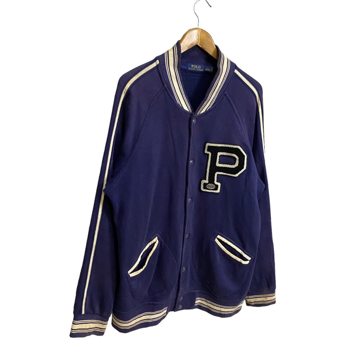 Polo Ralph Lauren × Vintage Polo Ralph Lauren raglan cotton varsity jacket Size US L / EU 52-54 / 3 - 2 Thumbnail