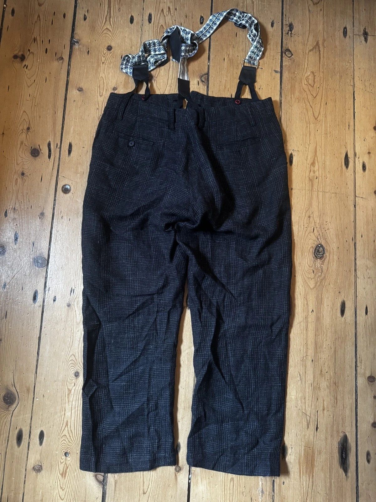 Geoffrey B. Small GBS Parisotto Wool Suspender Trousers Size US 34 / EU 50 - 4 Thumbnail