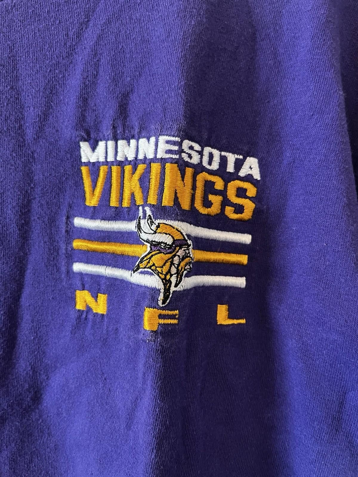 Other 90s Minnesota Vikings NFL Embroidered T-Shirt Lee Purple L Size ONE SIZE - 2 Thumbnail
